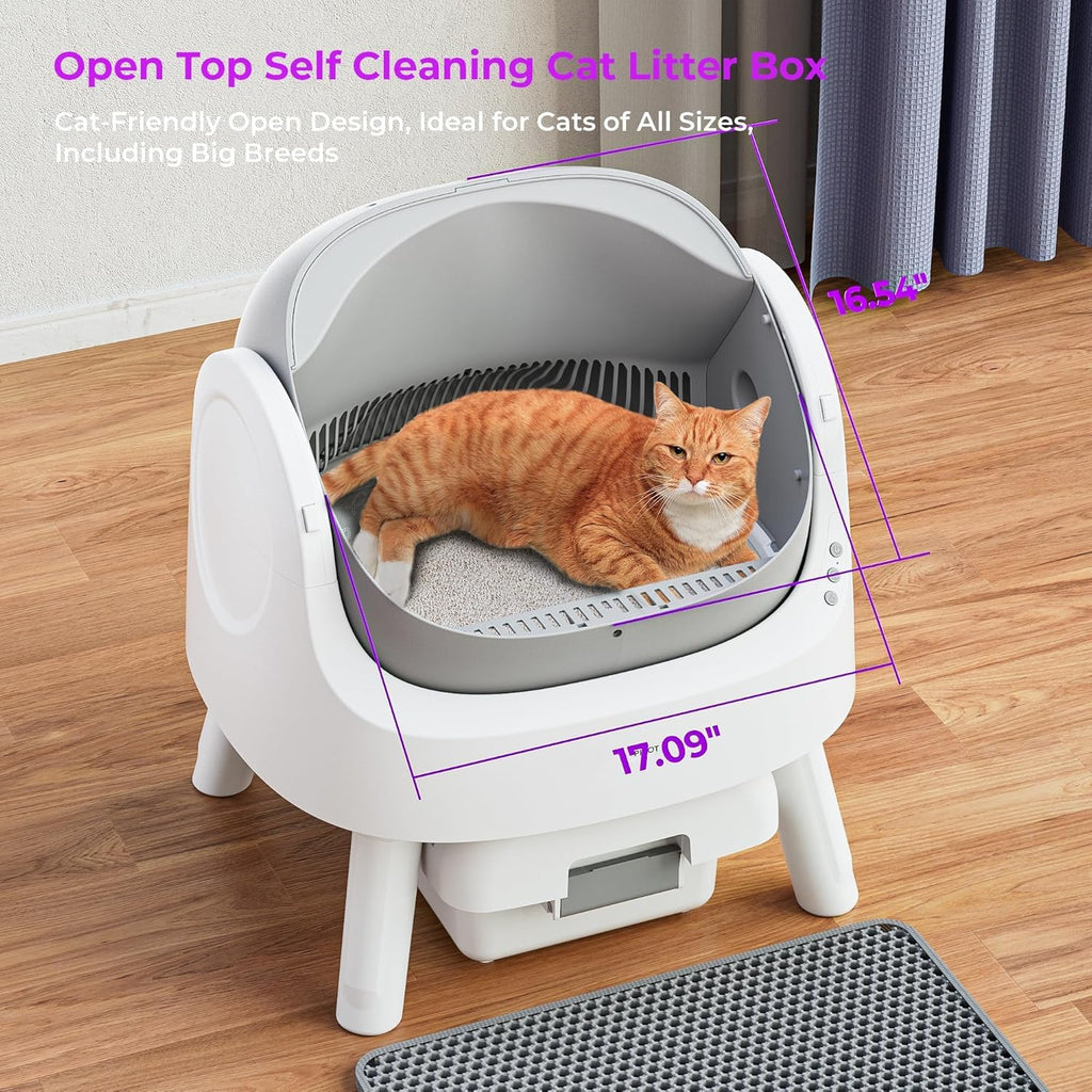 PetPivot Open-Top Self-Cleaning Litter Box with Sensor