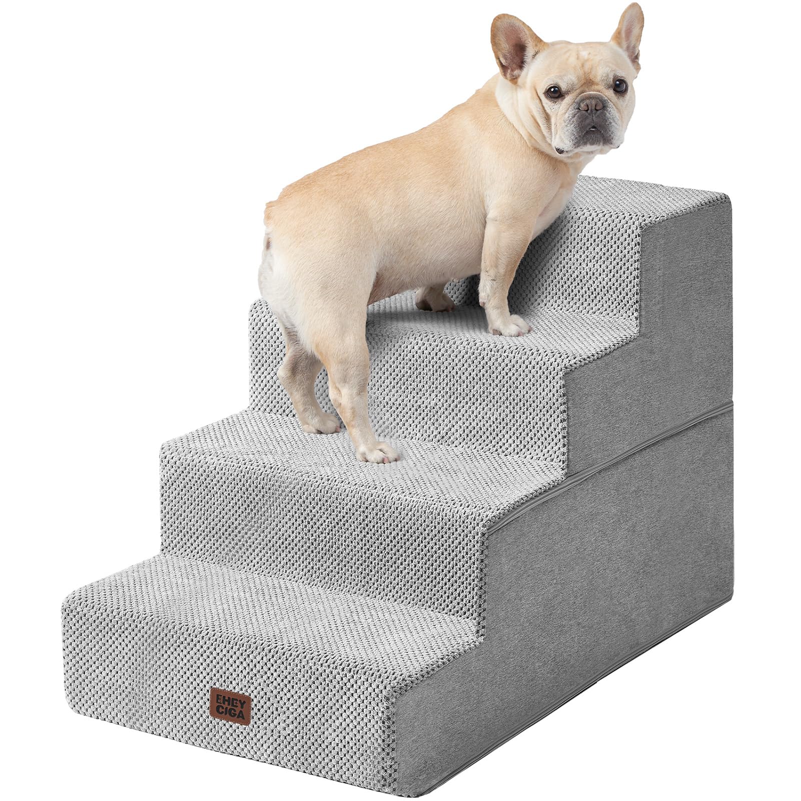 EHEYCIGA Extra-Wide Pet Stairs for Beds and Couches