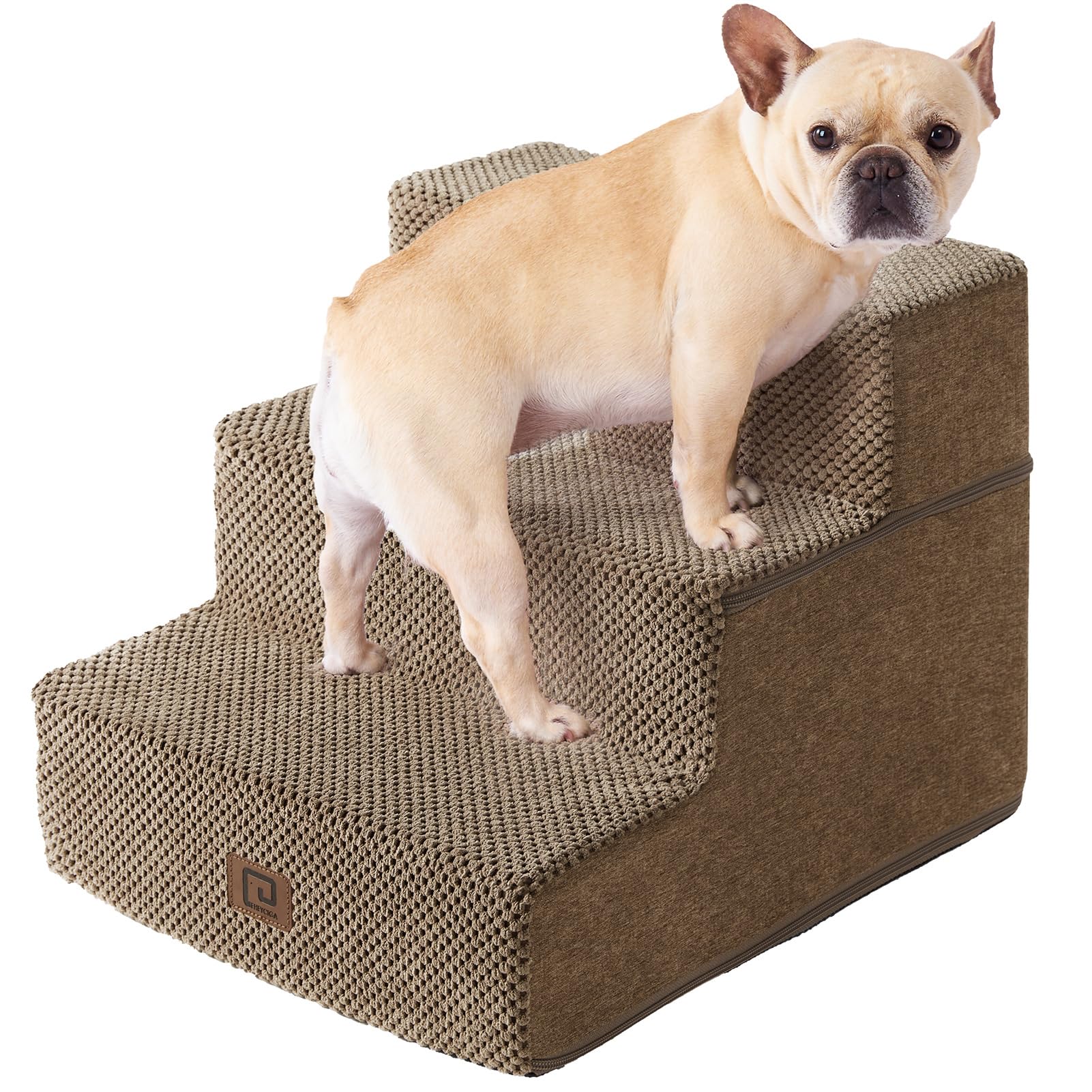 EHEYCIGA Extra-Wide Pet Stairs for Beds and Couches