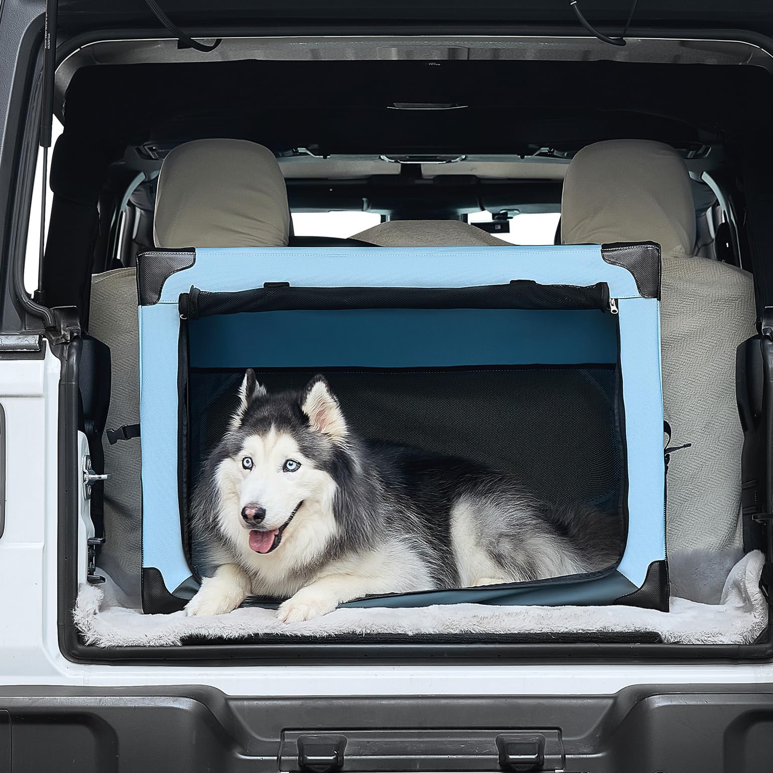 JOYTUTUS Collapsible Soft-Sided Dog Travel Crate