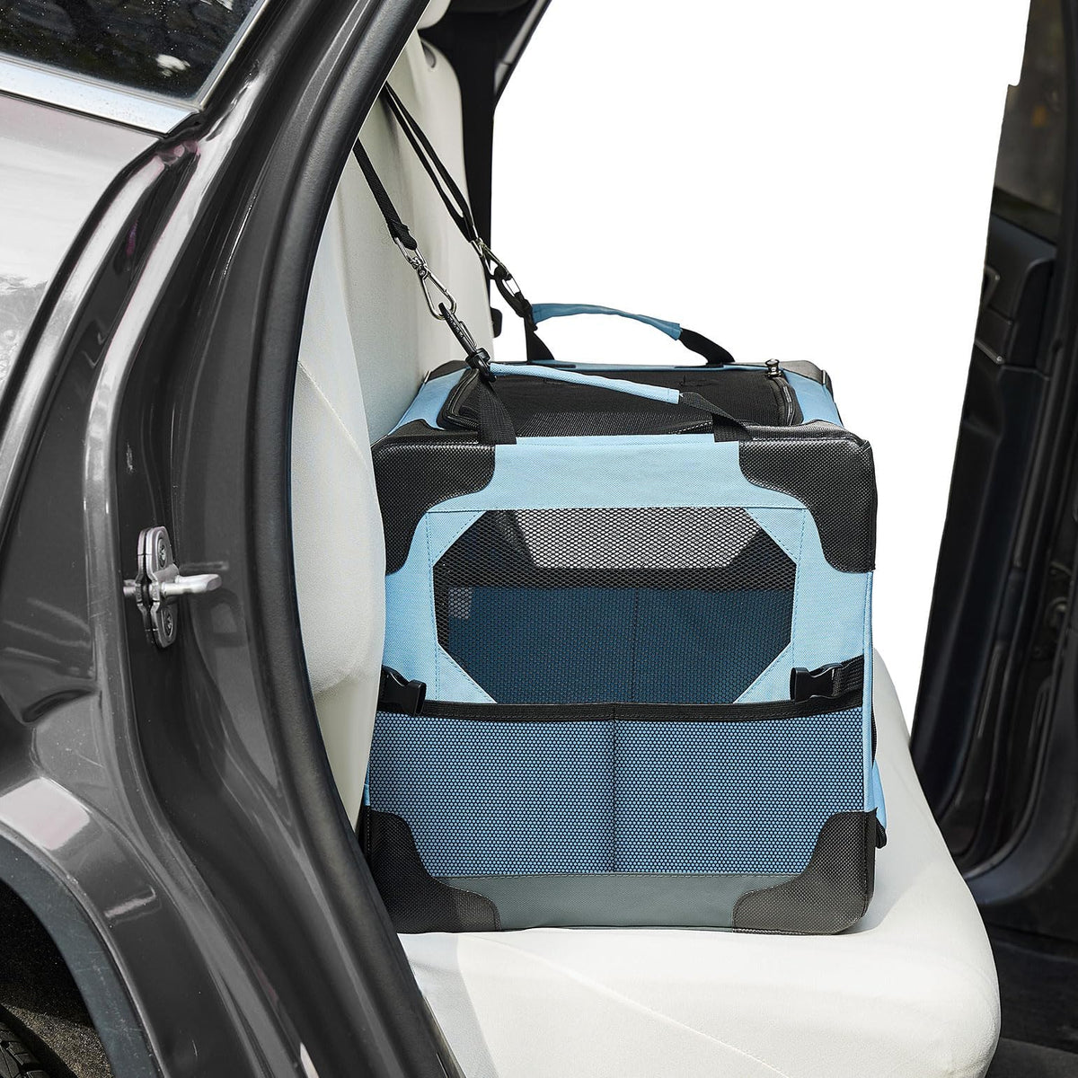 JOYTUTUS Collapsible Soft-Sided Dog Travel Crate