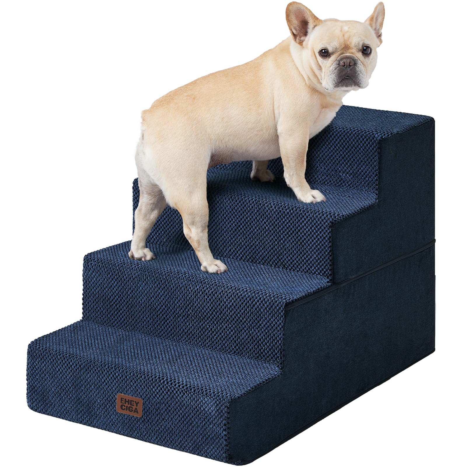 EHEYCIGA Extra-Wide Pet Stairs for Beds and Couches