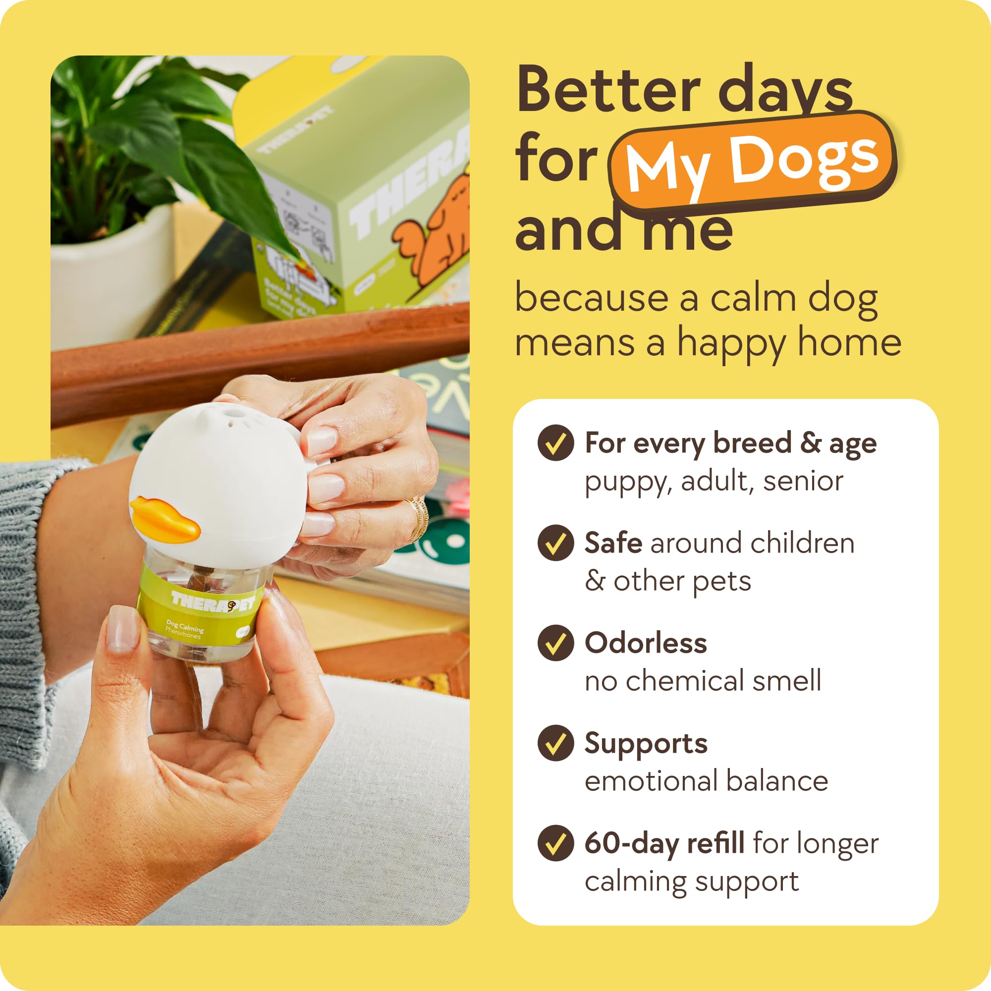 60-Day Dog Calming Diffuser with Refill for Anxiety