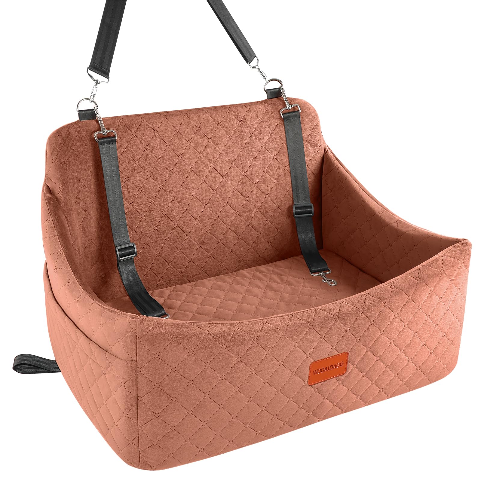 Wooaidagg Memory Foam Dog Car Seat for Dogs Up to 55 lb