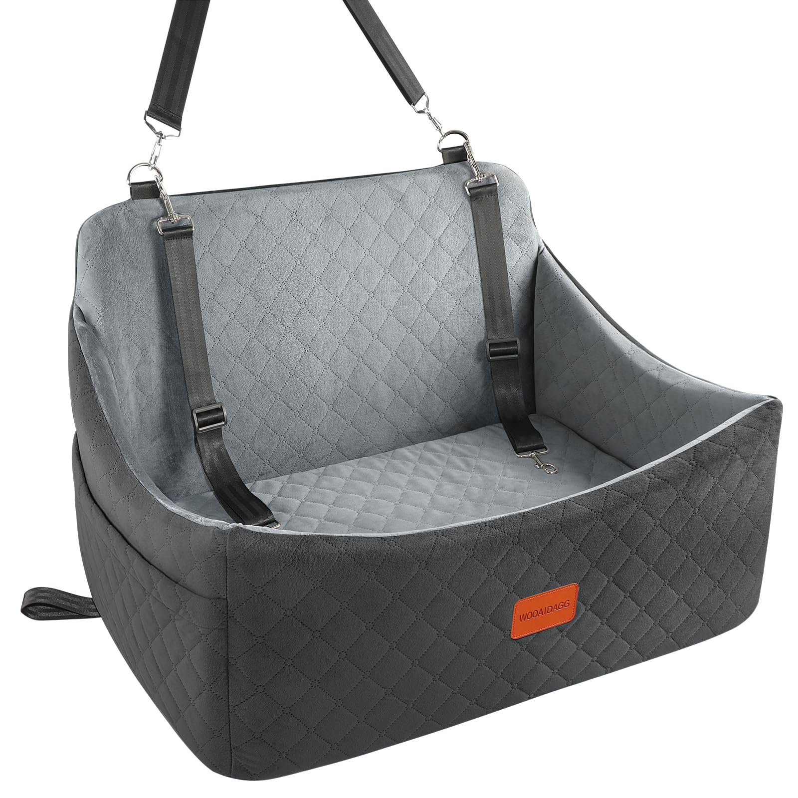 Wooaidagg Memory Foam Dog Car Seat for Dogs Up to 55 lb