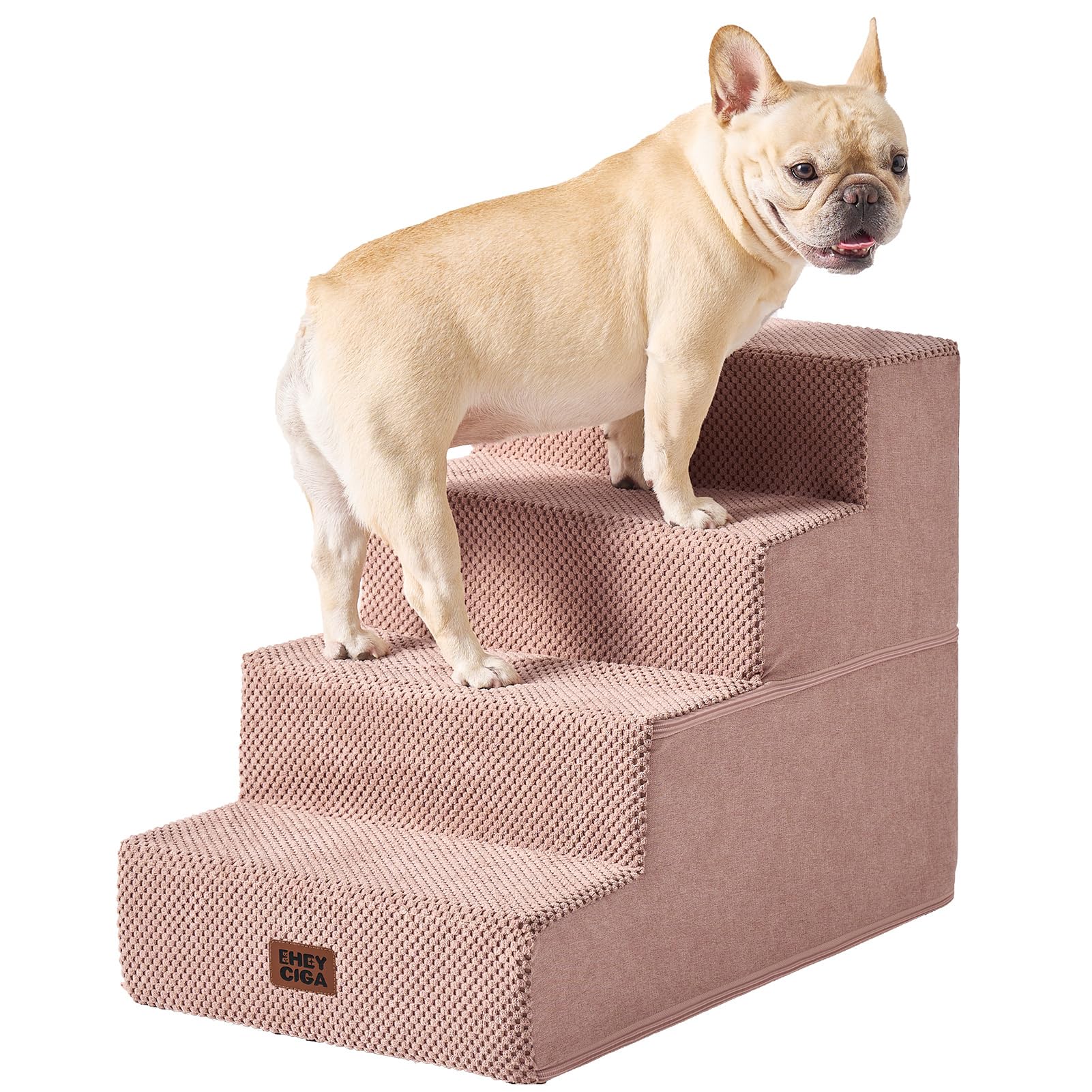 EHEYCIGA Extra-Wide Pet Stairs for Beds and Couches
