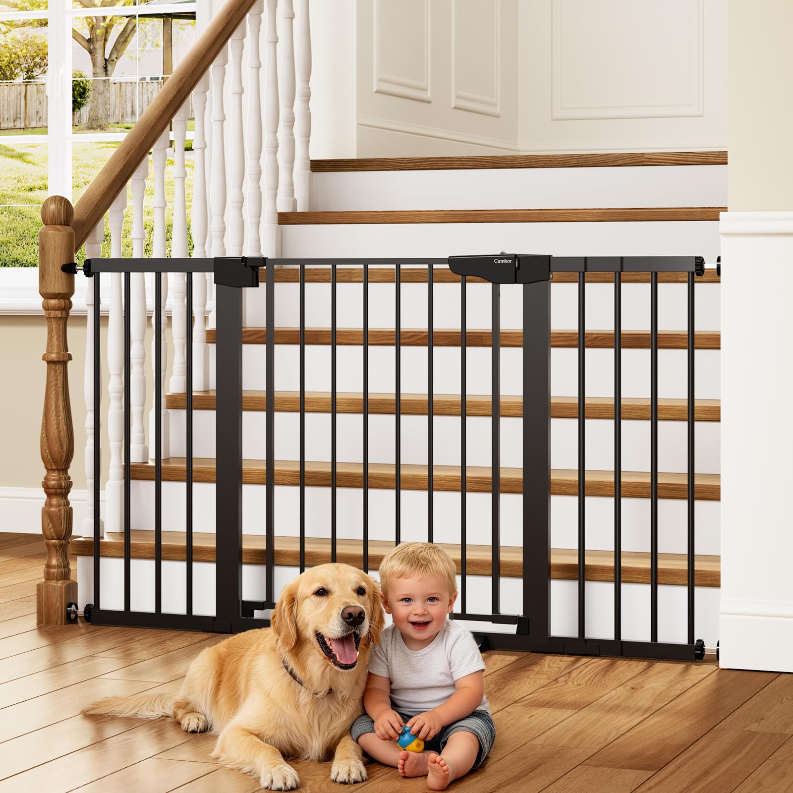 Cumbor Auto-Close Pressure-Mounted Dog Safety Gate