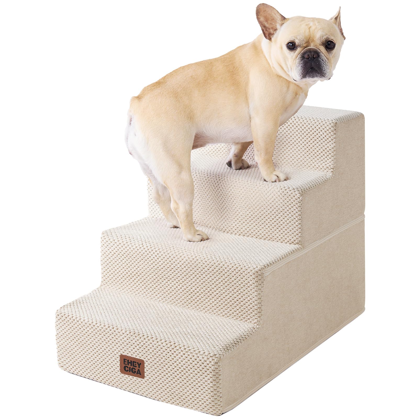 EHEYCIGA Extra-Wide Pet Stairs for Beds and Couches