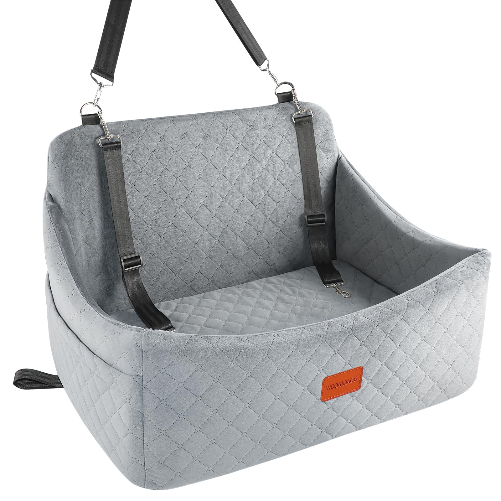 Wooaidagg Memory Foam Dog Car Seat for Dogs Up to 55 lb