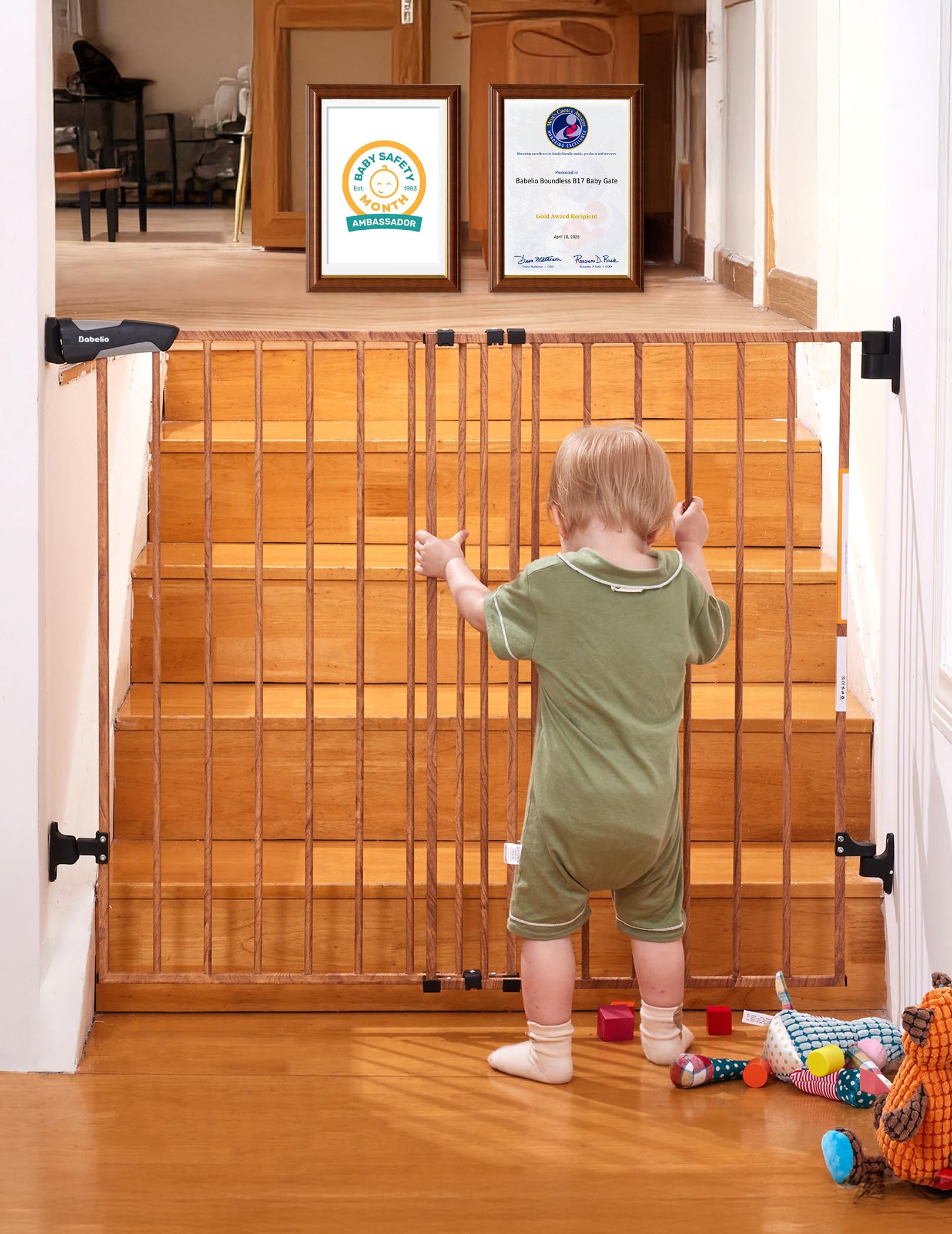 Babelio Auto-Close Hardware-Mounted Dog Safety Gate