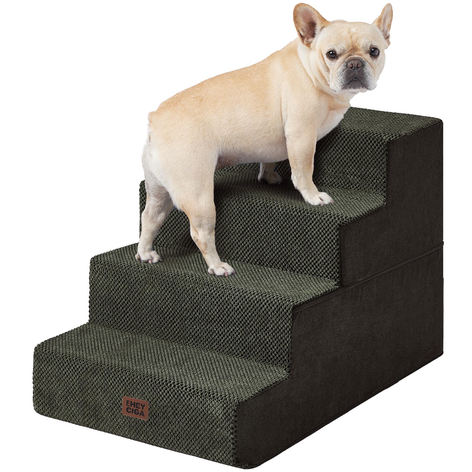 EHEYCIGA Extra-Wide Pet Stairs for Beds and Couches