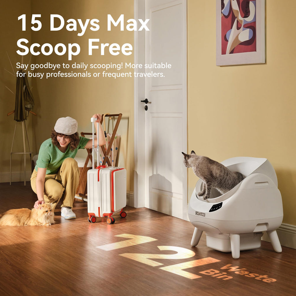 CATLINK Open-X Self-Cleaning Litter Box with AI Monitor