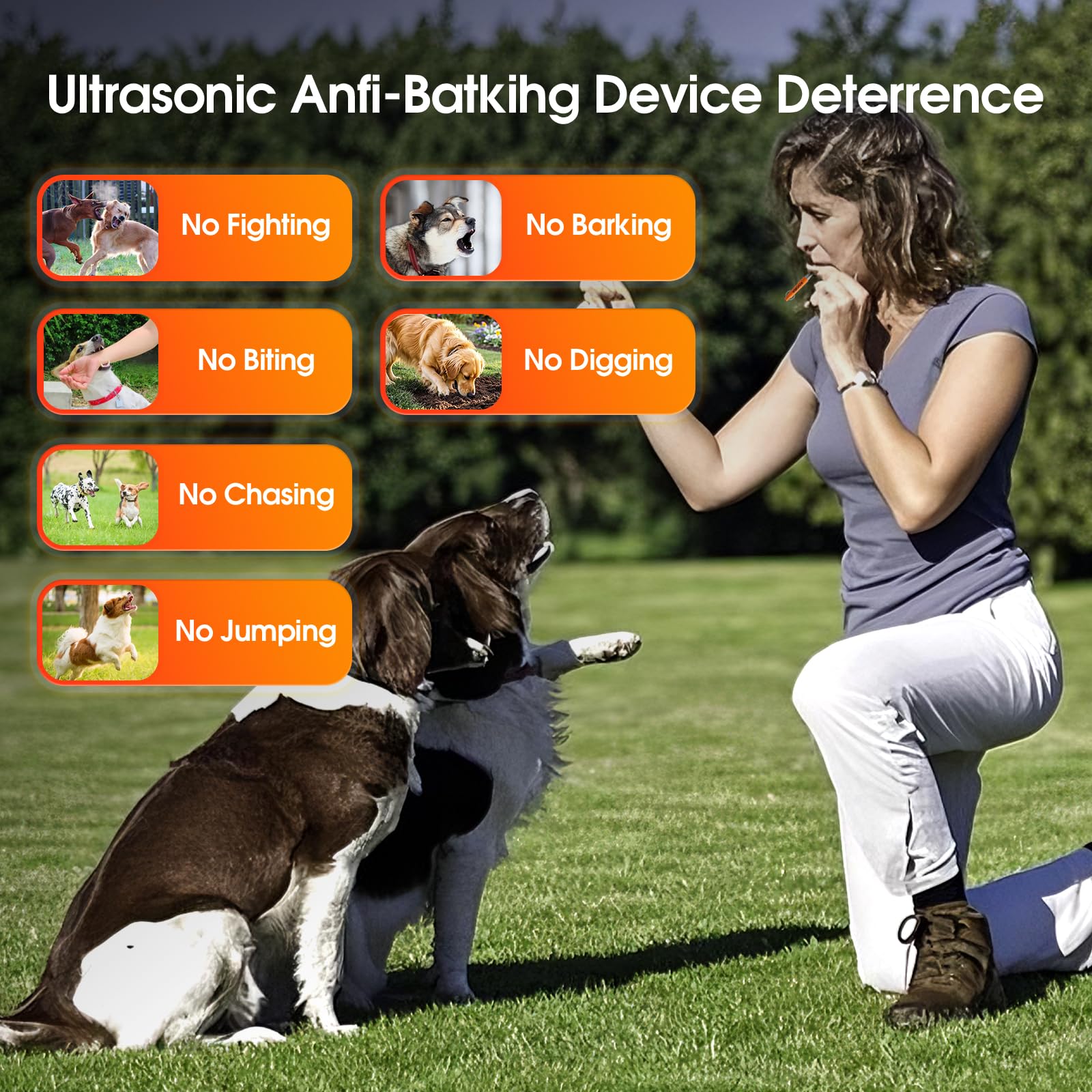 KIVORA Adjustable Ultrasonic Dog Training Whistle 4-Pack
