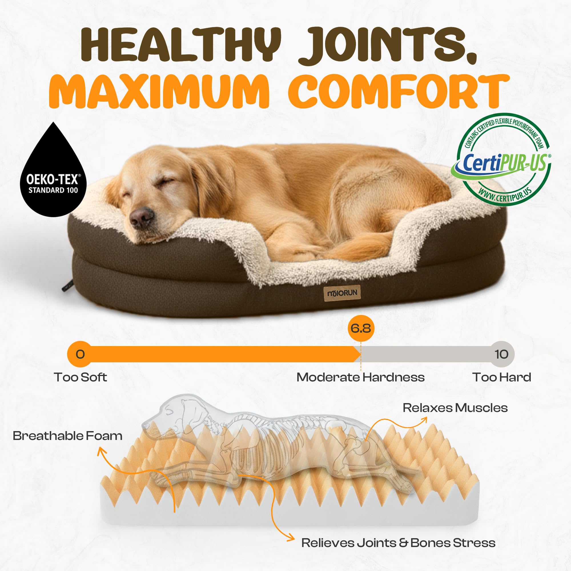 Plush Fluffy Calming Dog Bed for Cozy Everyday Comfort