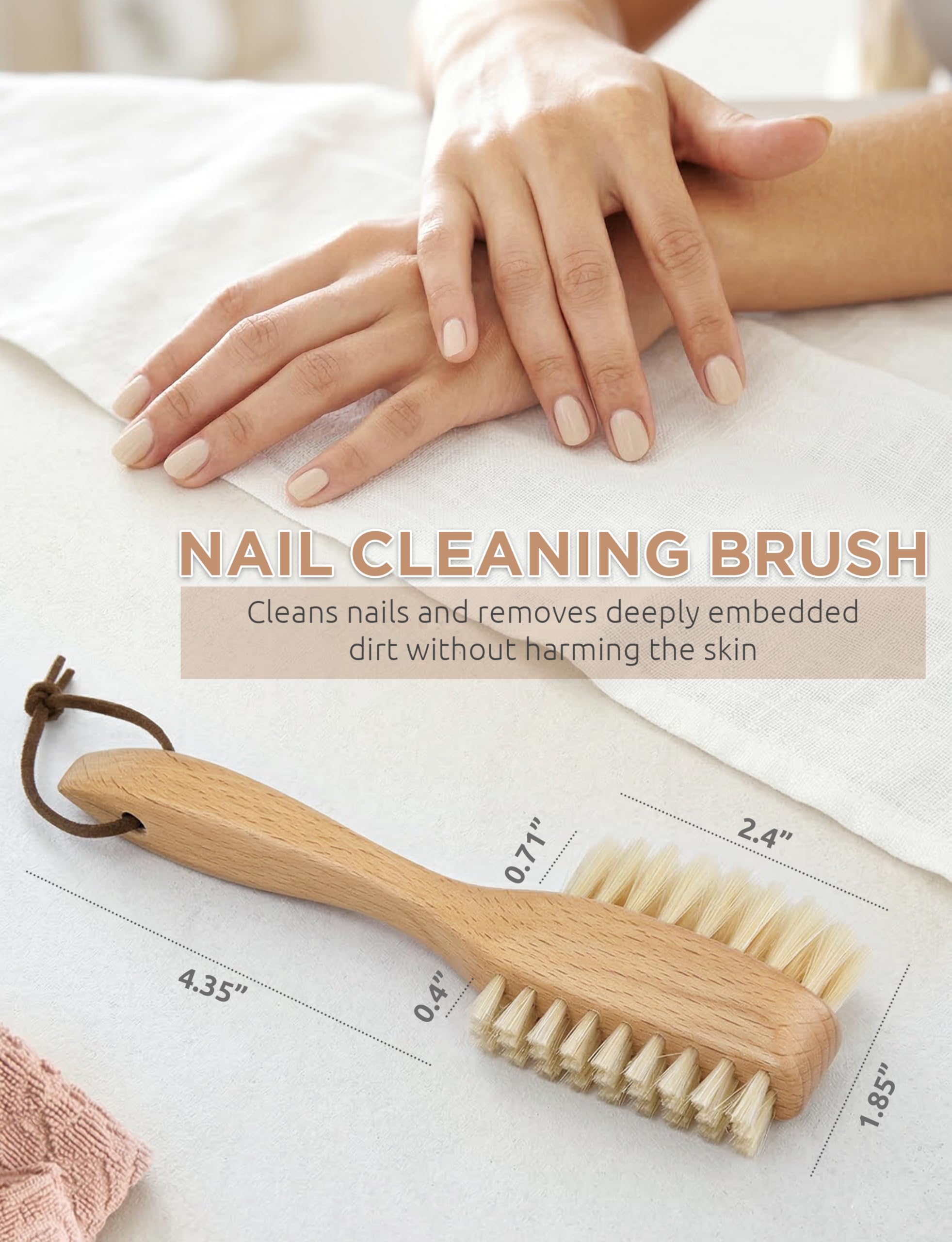 Double-Sided Nail Cleaning Brush for Hands and Feet