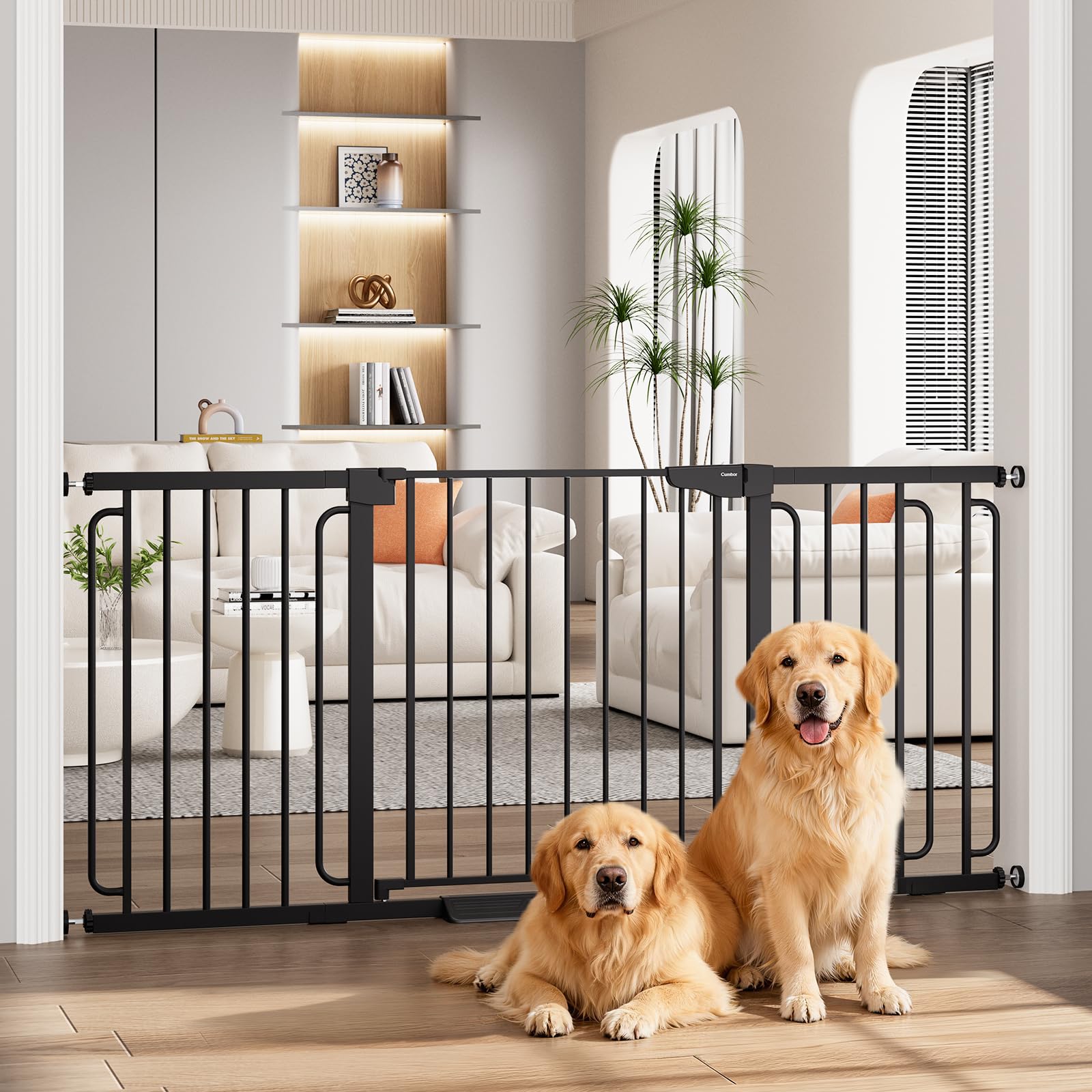 Cumbor Auto-Close Pressure-Mounted Dog Safety Gate
