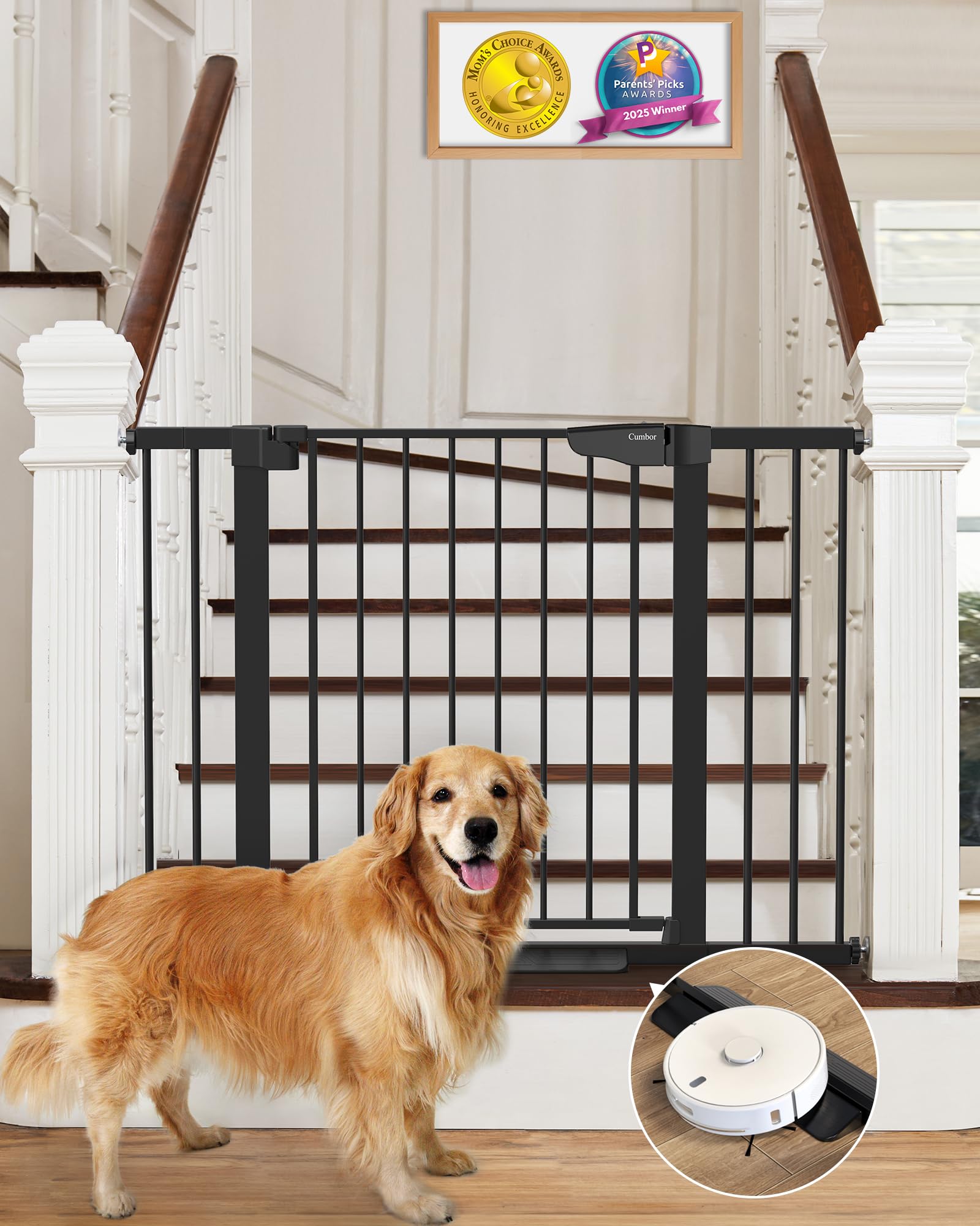 Cumbor Auto-Close Pressure-Mounted Dog Safety Gate
