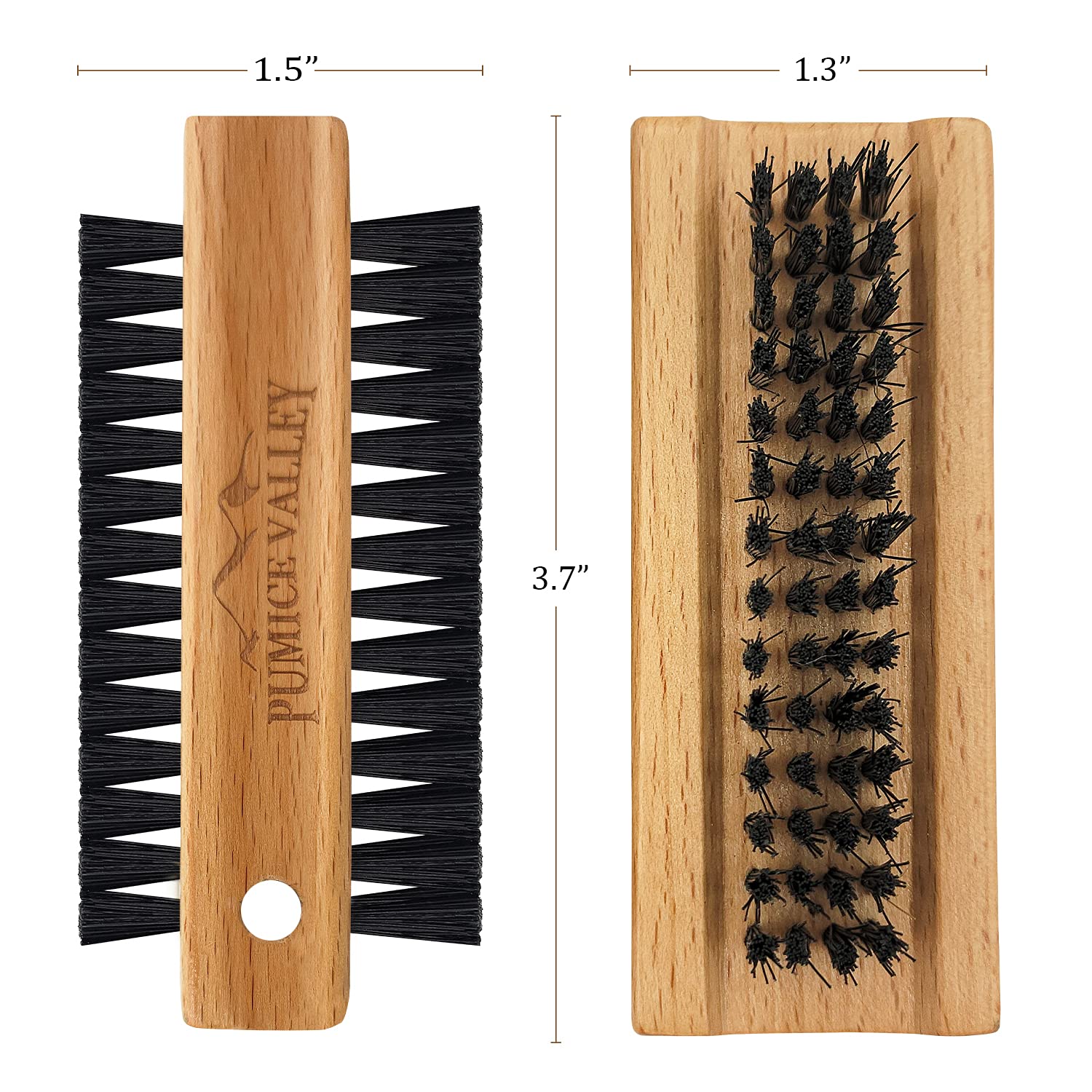 Wooden Double-Sided Fingernail Cleaning Brush