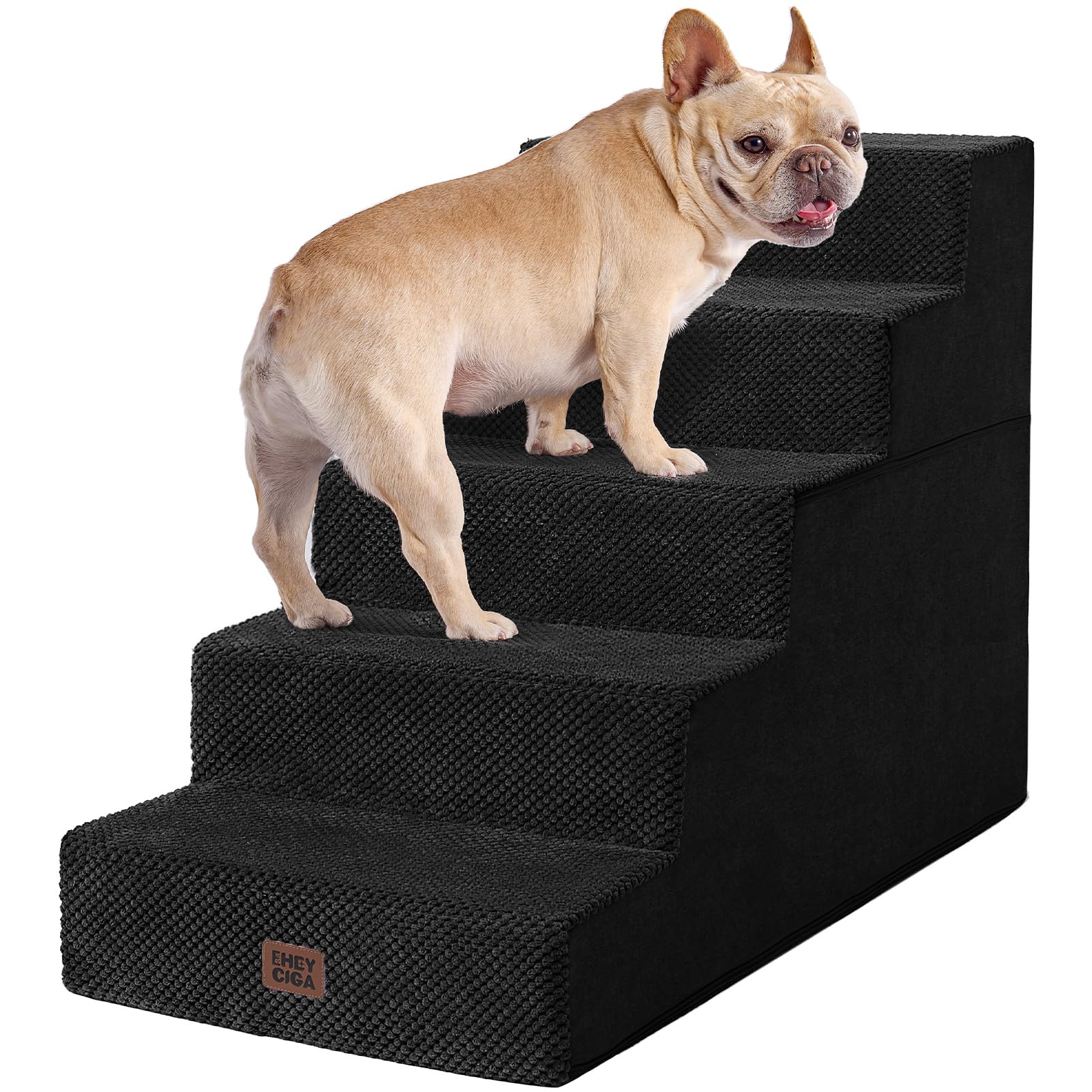 EHEYCIGA Extra-Wide Pet Stairs for Beds and Couches