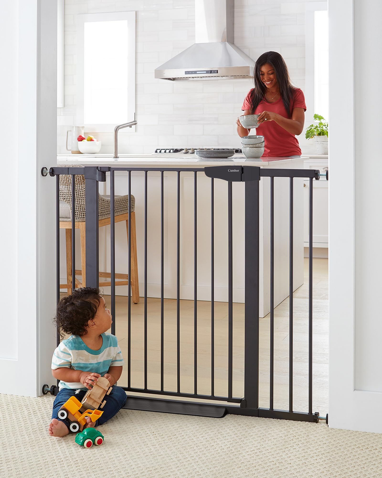 Cumbor Auto-Close Pressure-Mounted Dog Safety Gate
