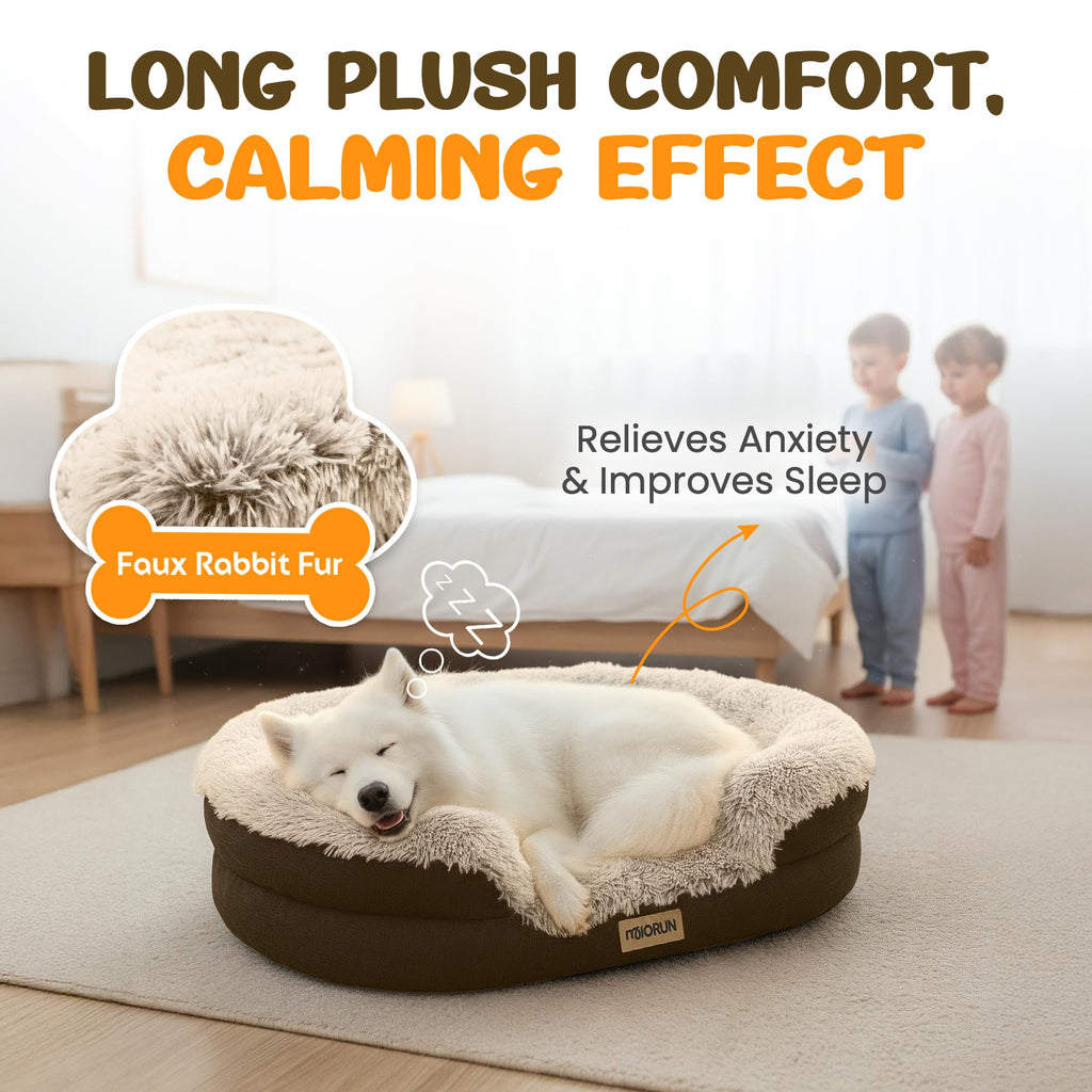 Plush Fluffy Calming Dog Bed for Cozy Everyday Comfort