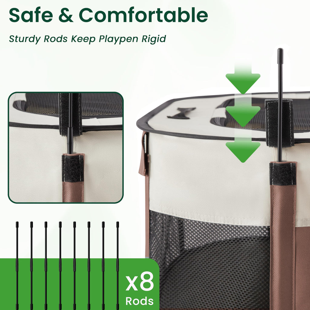 Love's Cabin Portable Puppy Dog Playpen for Travel