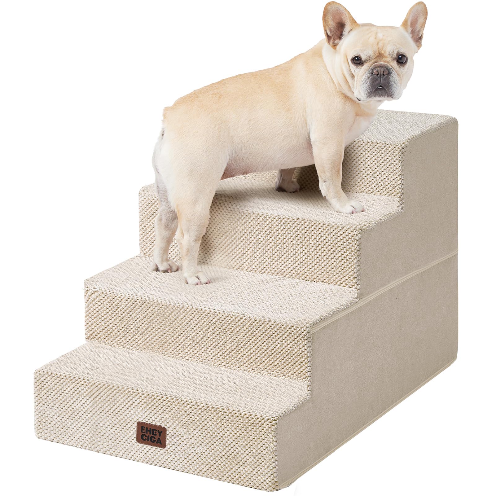 EHEYCIGA Extra-Wide Pet Stairs for Beds and Couches