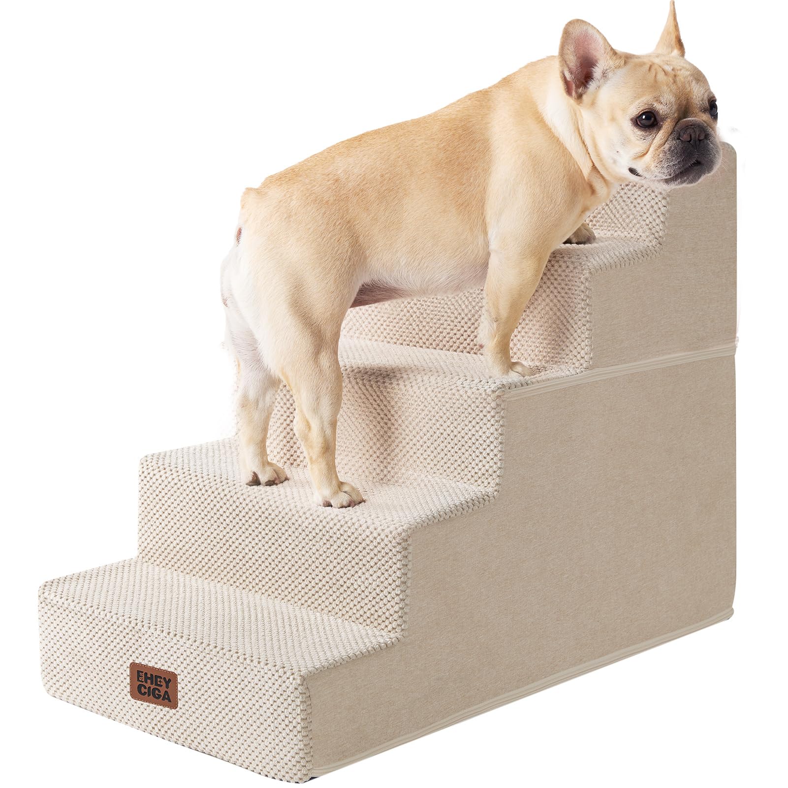 EHEYCIGA Extra-Wide Pet Stairs for Beds and Couches