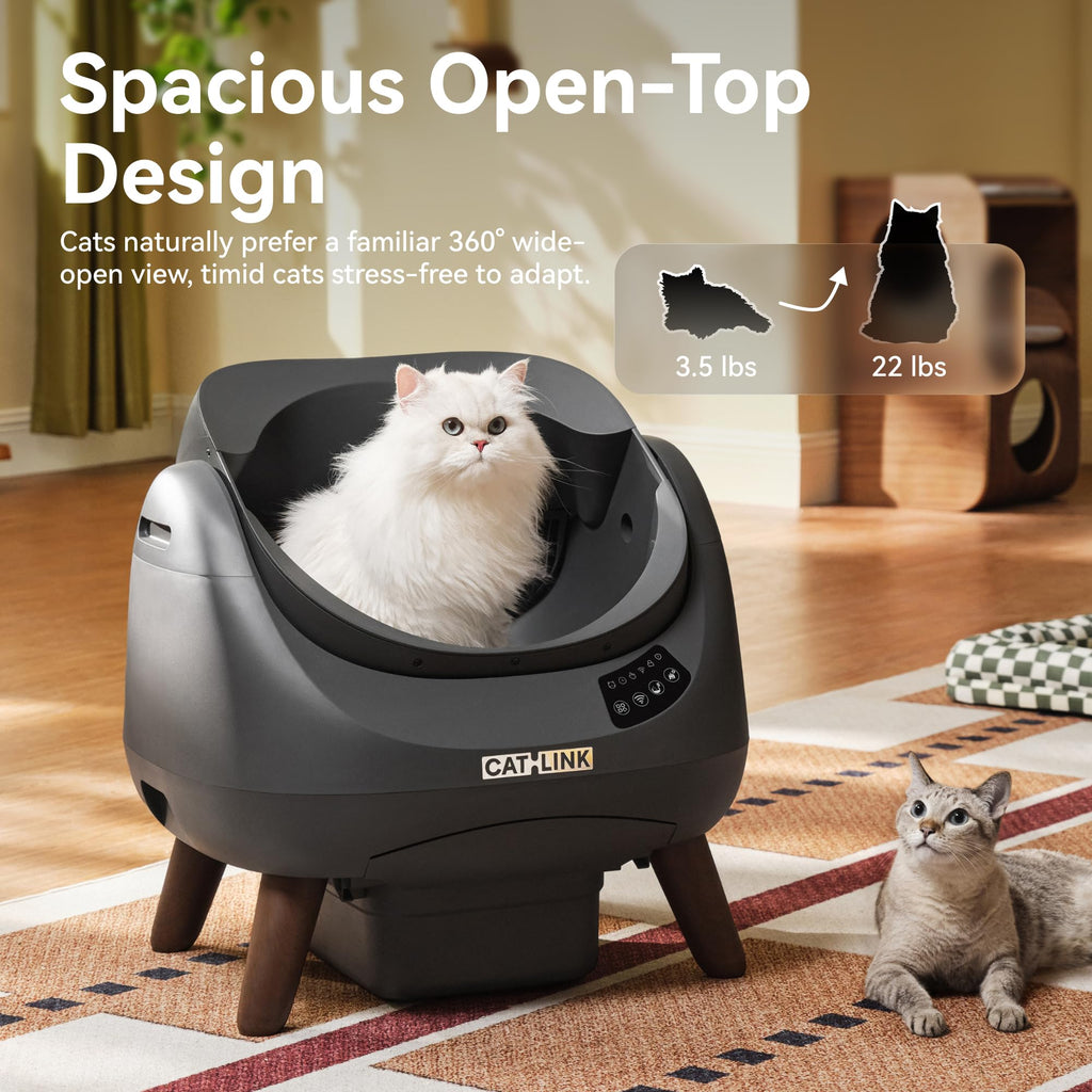 CATLINK Open-X Self-Cleaning Litter Box with AI Monitor
