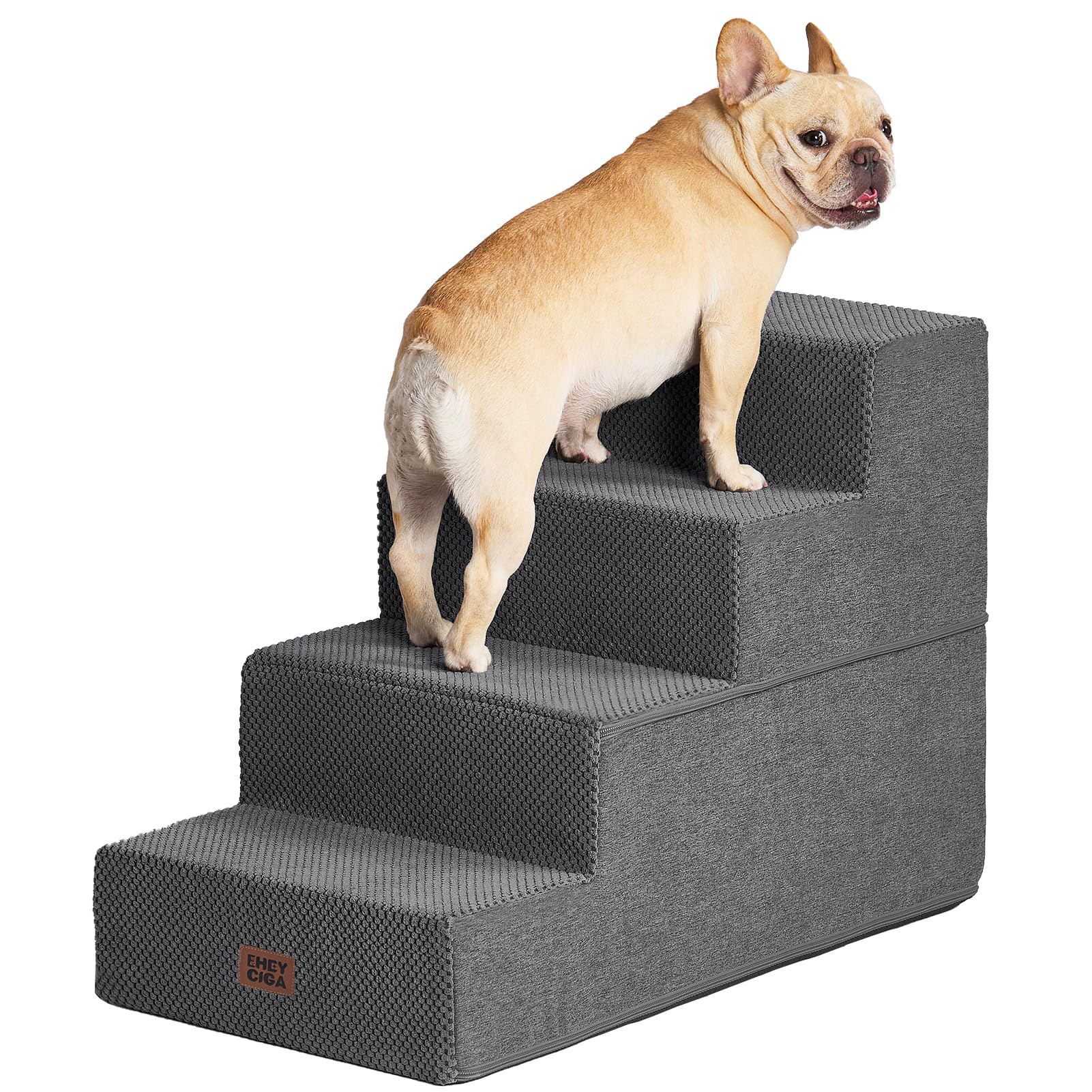 EHEYCIGA Extra-Wide Pet Stairs for Beds and Couches