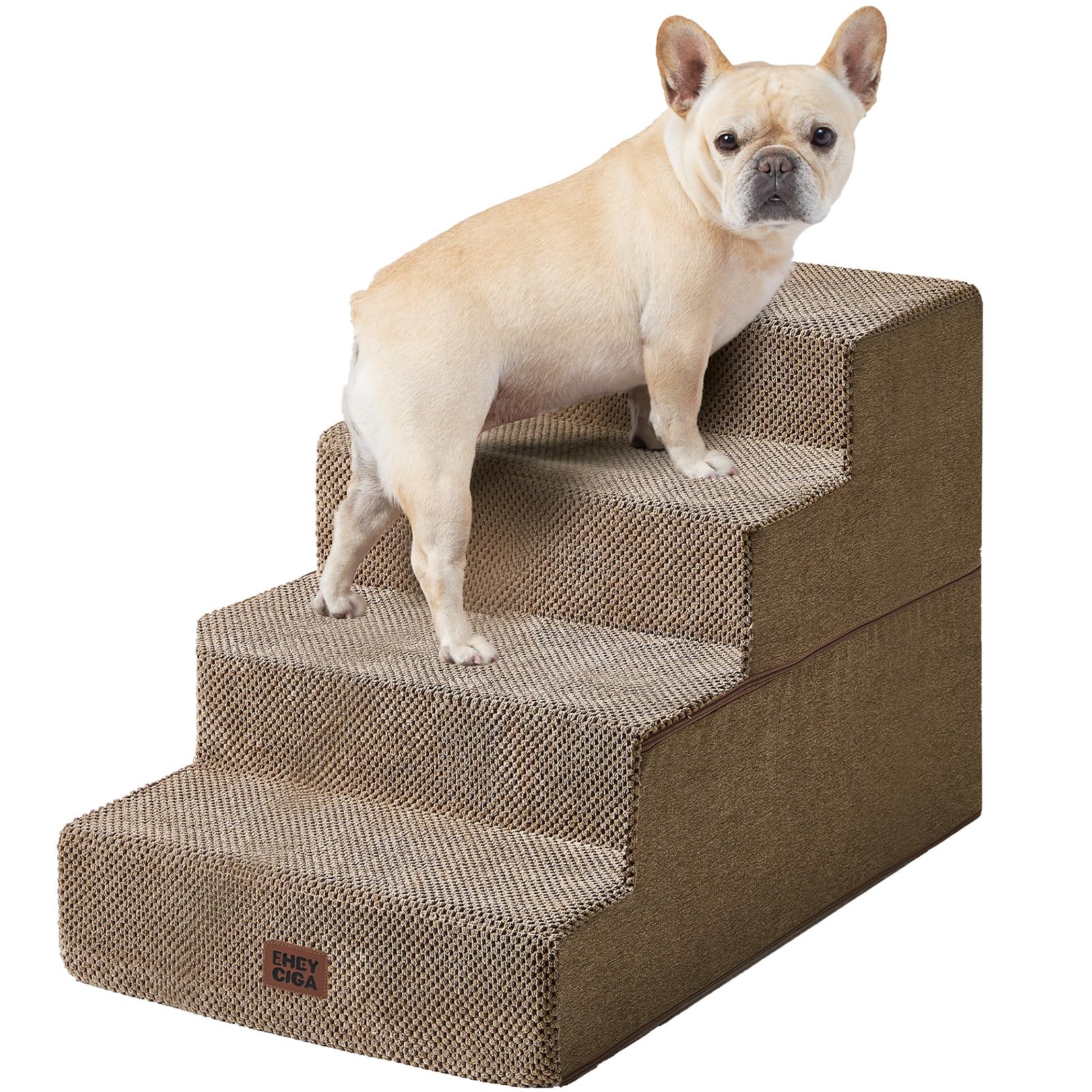 EHEYCIGA Extra-Wide Pet Stairs for Beds and Couches