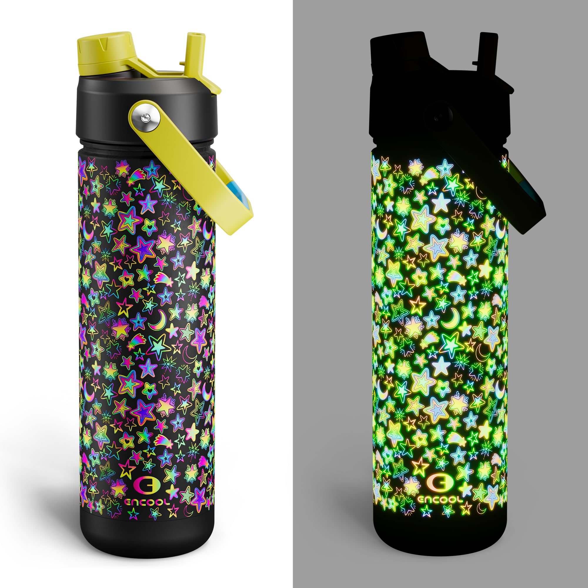 ENCOOL Insulated Dog Water Bottle with Built-In Straw