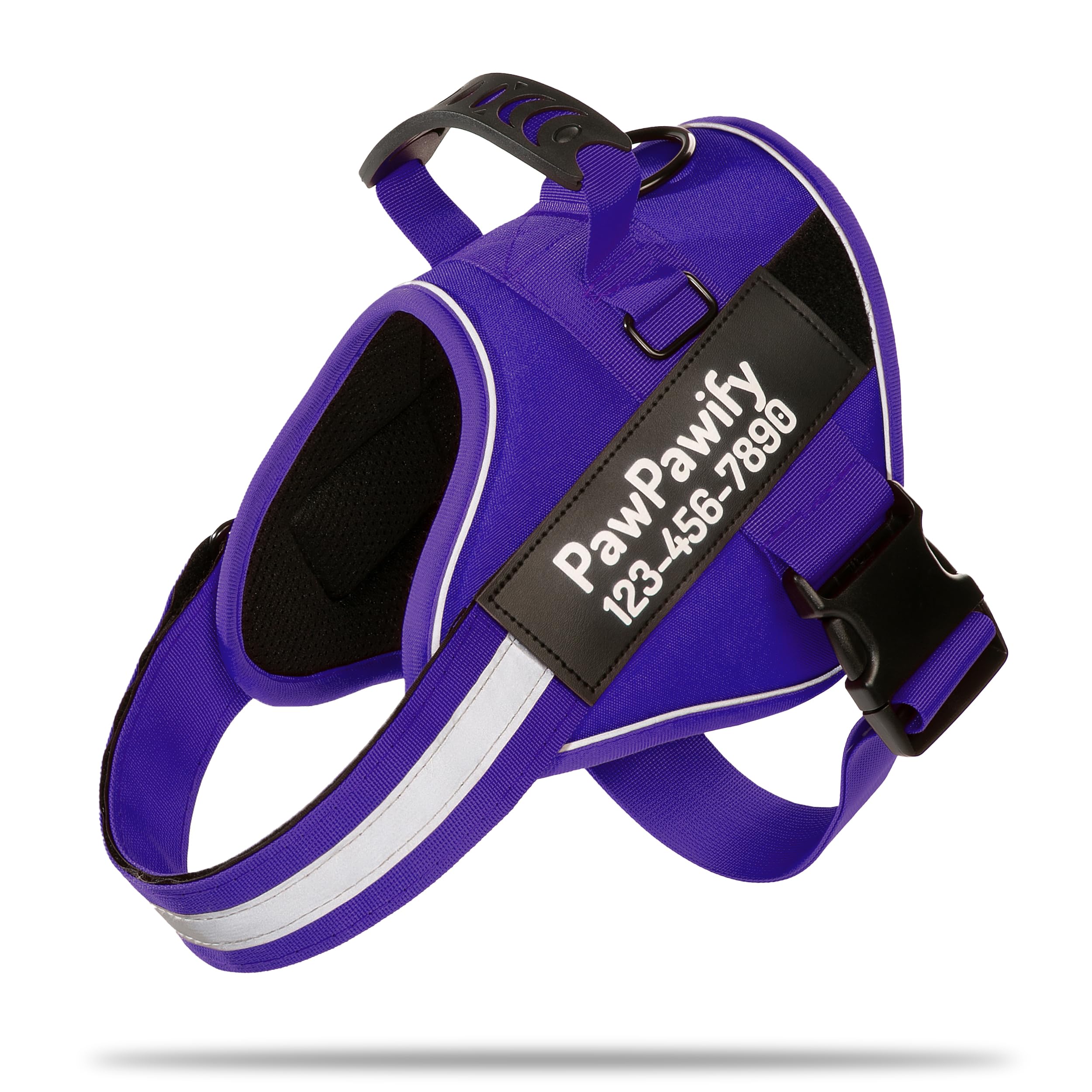 PawPawify Personalized No-Pull Dog Harness with Name and Phone