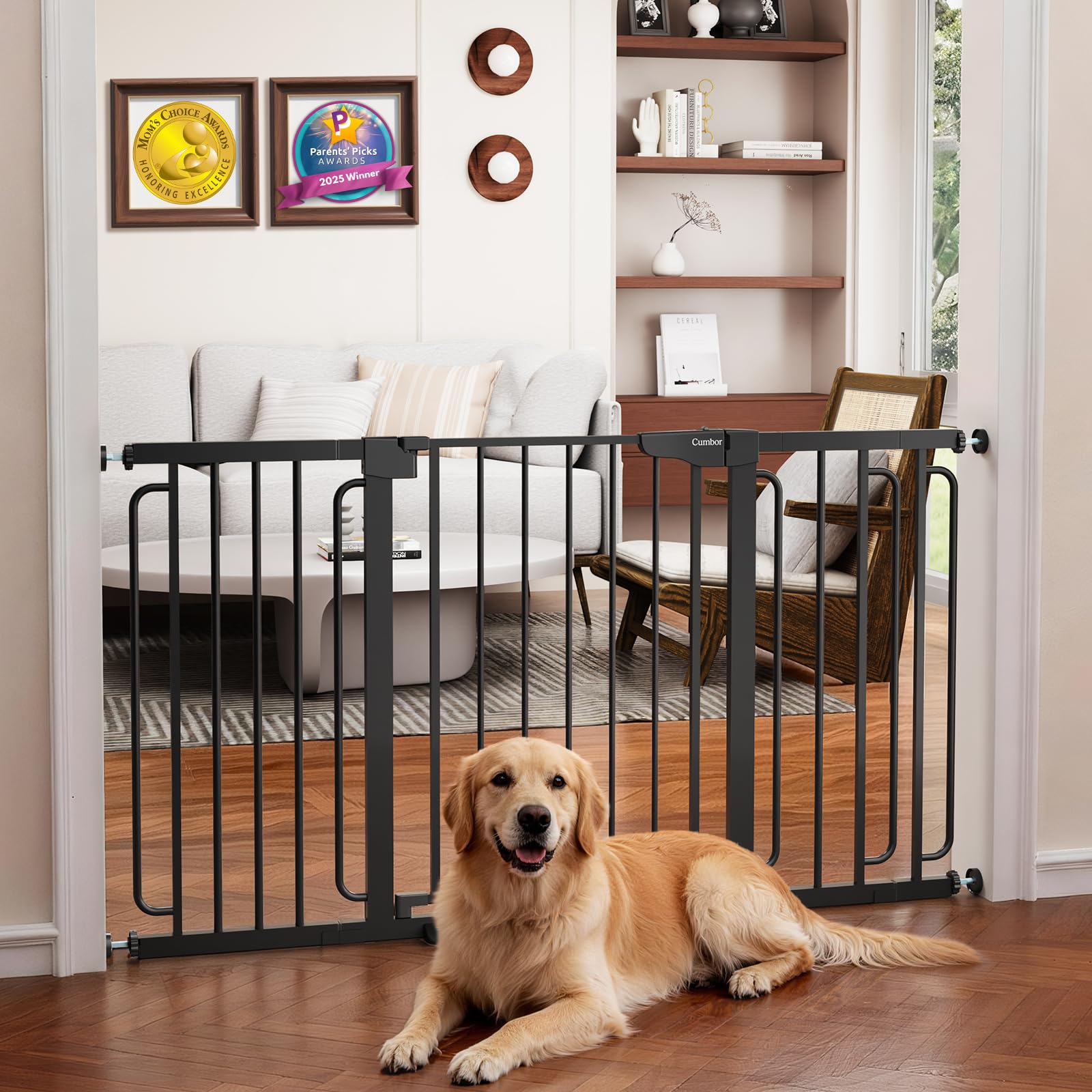 Cumbor Auto-Close Pressure-Mounted Dog Safety Gate