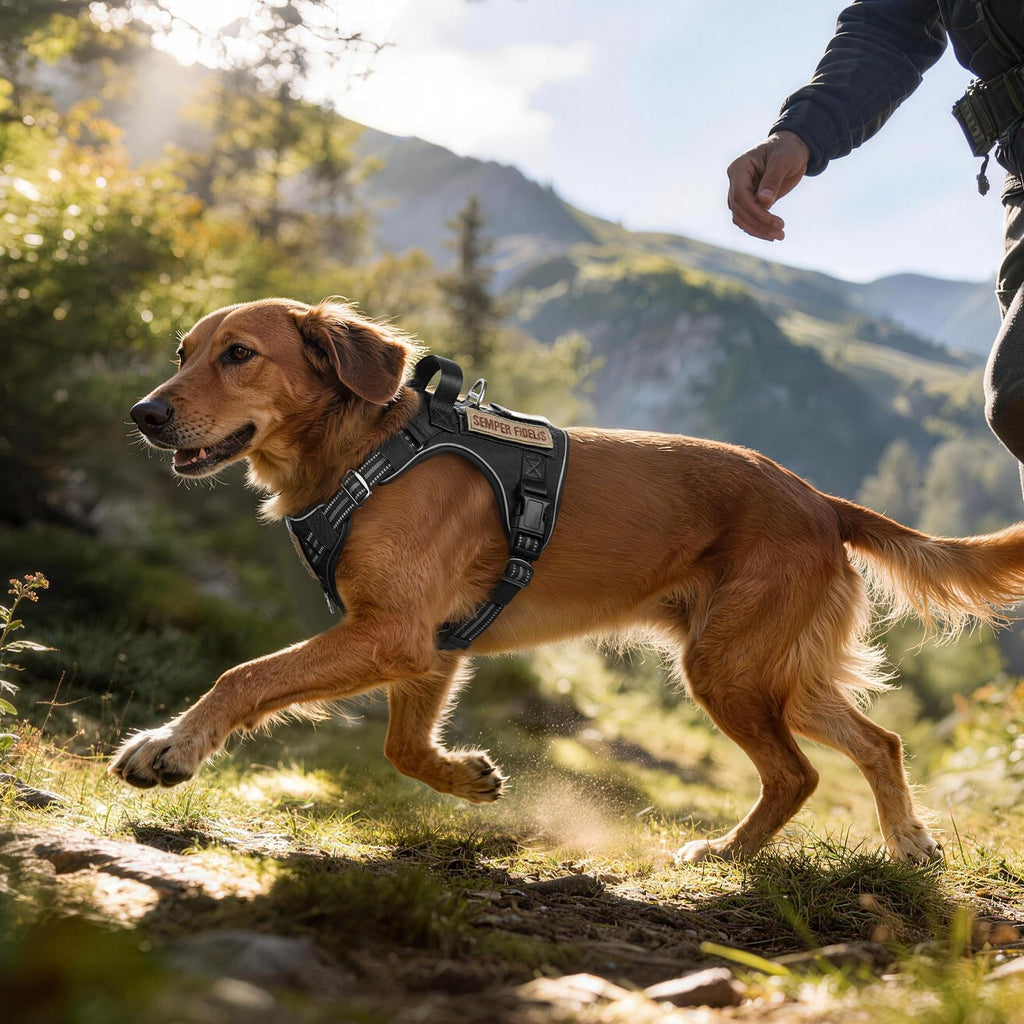 Rabbitgoo Tactical No-Pull Dog Harness with MOLLE Handle