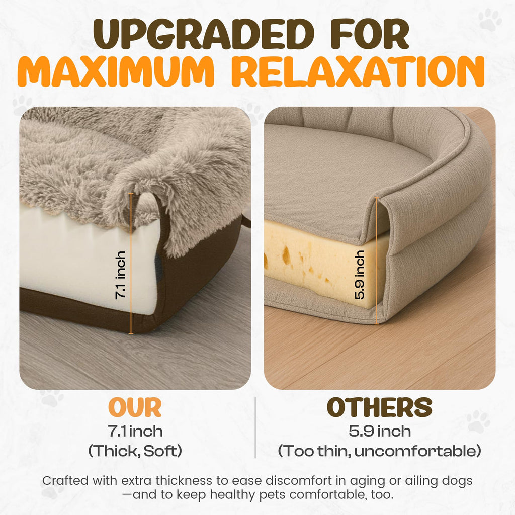 Plush Fluffy Calming Dog Bed for Cozy Everyday Comfort
