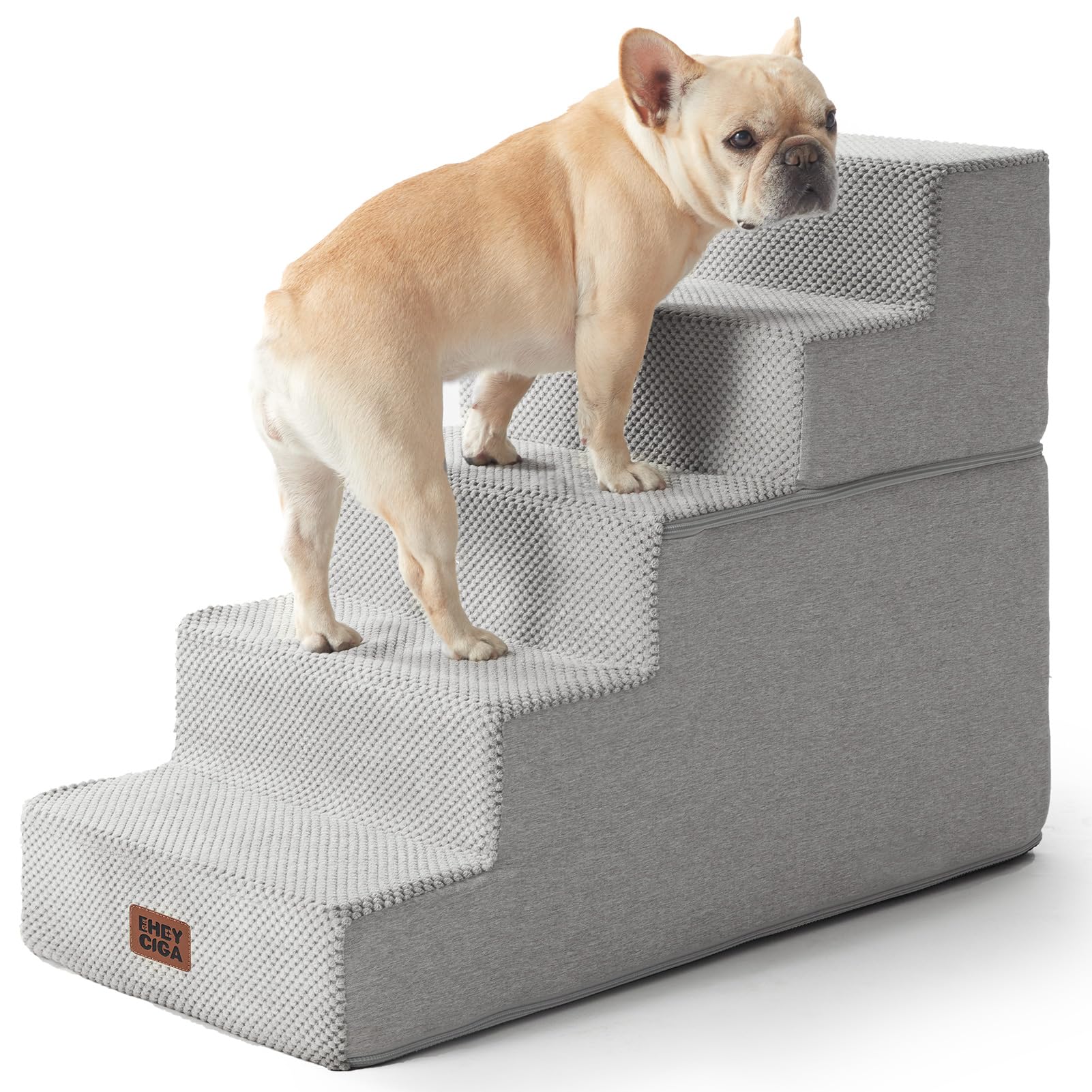 EHEYCIGA Extra-Wide Pet Stairs for Beds and Couches