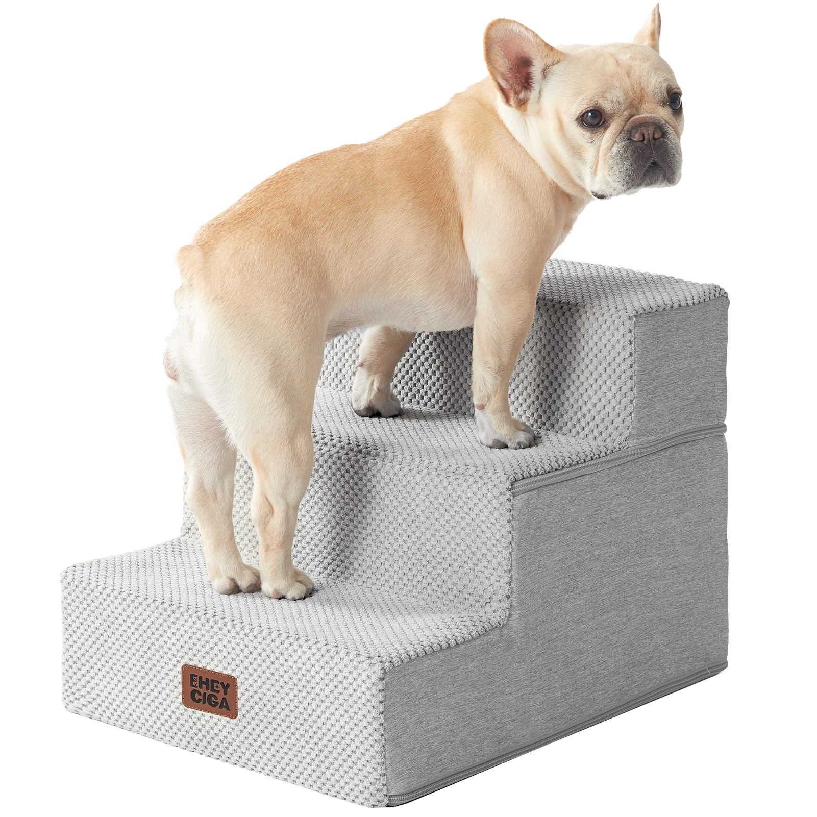 EHEYCIGA Extra-Wide Pet Stairs for Beds and Couches