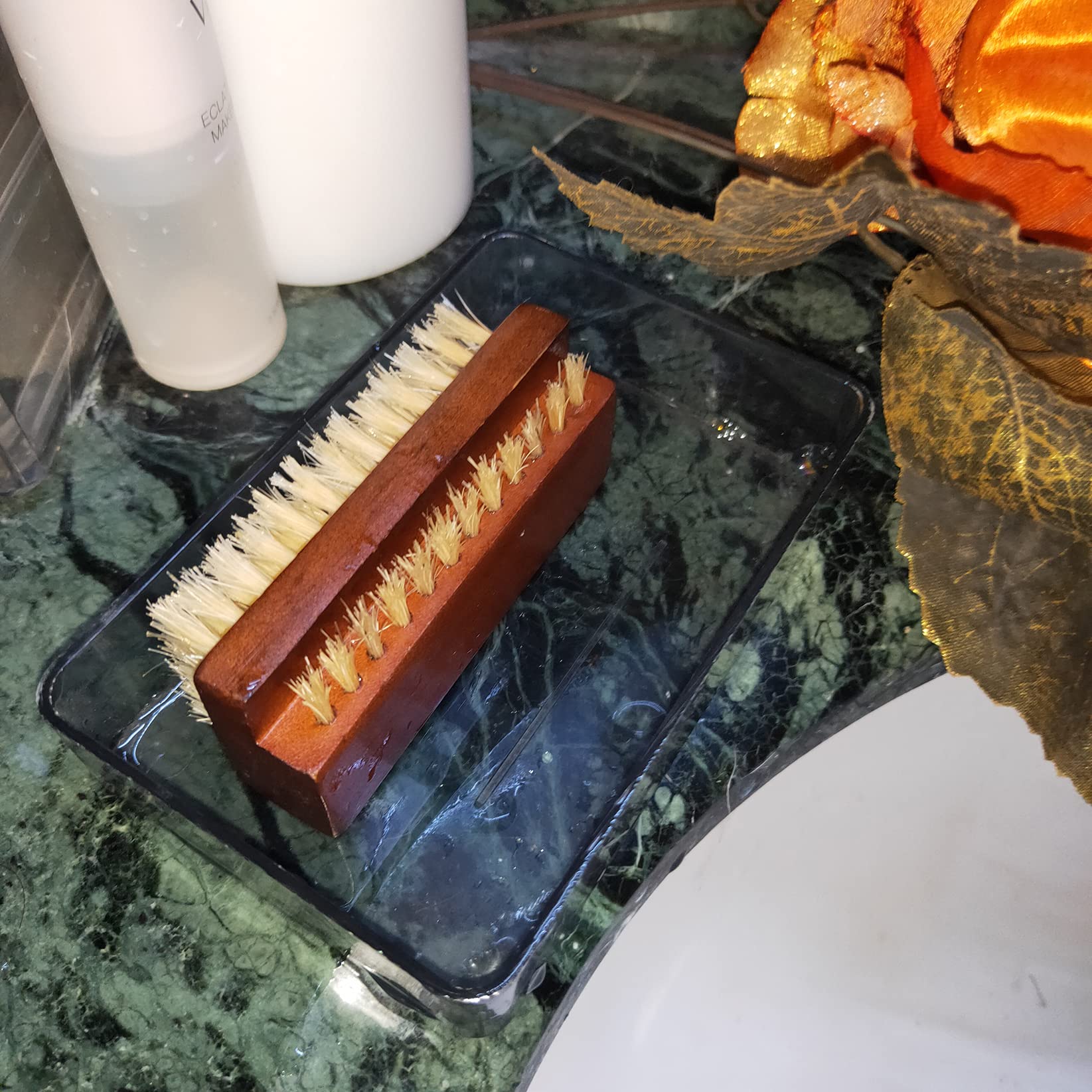 Coralpearl Rosewood Double-Sided Natural Boar Nail Brush