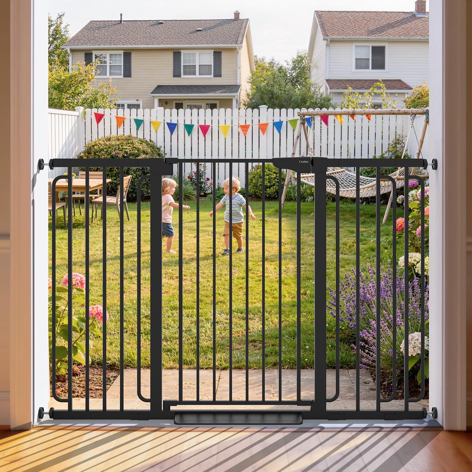 Cumbor Auto-Close Pressure-Mounted Dog Safety Gate