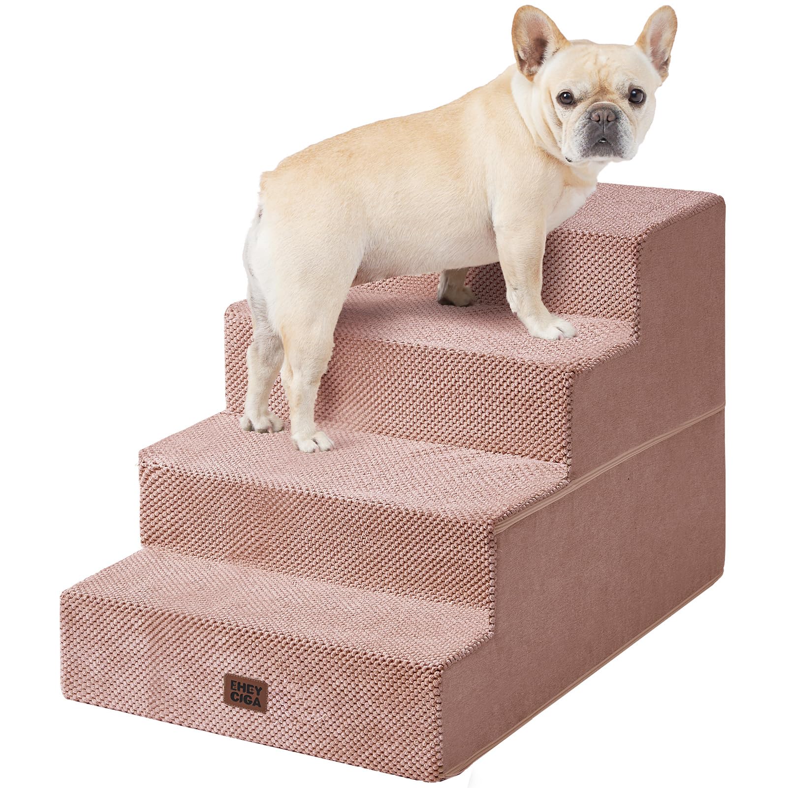 EHEYCIGA Extra-Wide Pet Stairs for Beds and Couches