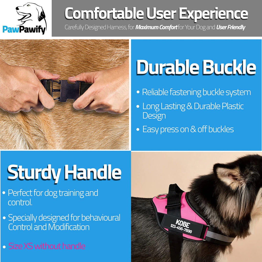 PawPawify Personalized No-Pull Dog Harness with Name and Phone