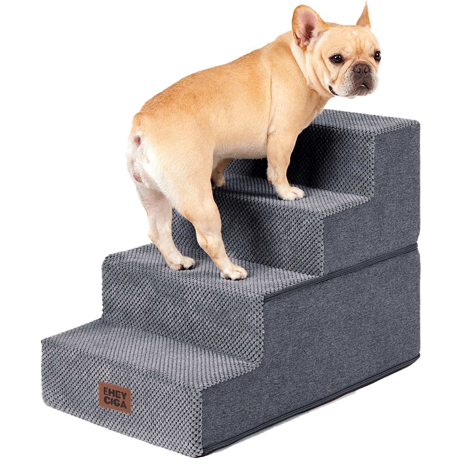 EHEYCIGA Extra-Wide Pet Stairs for Beds and Couches
