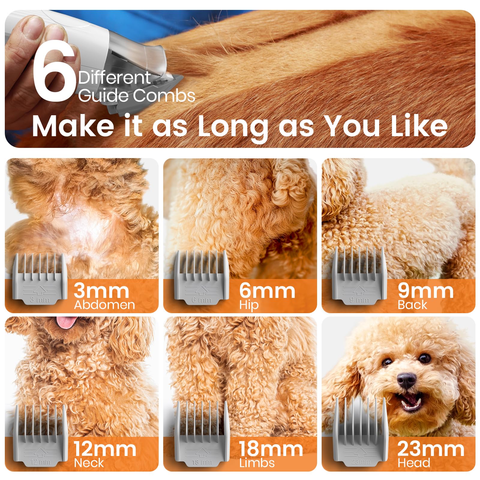 Oneisall 7-in-1 Pet Grooming Vacuum and Clipper Kit