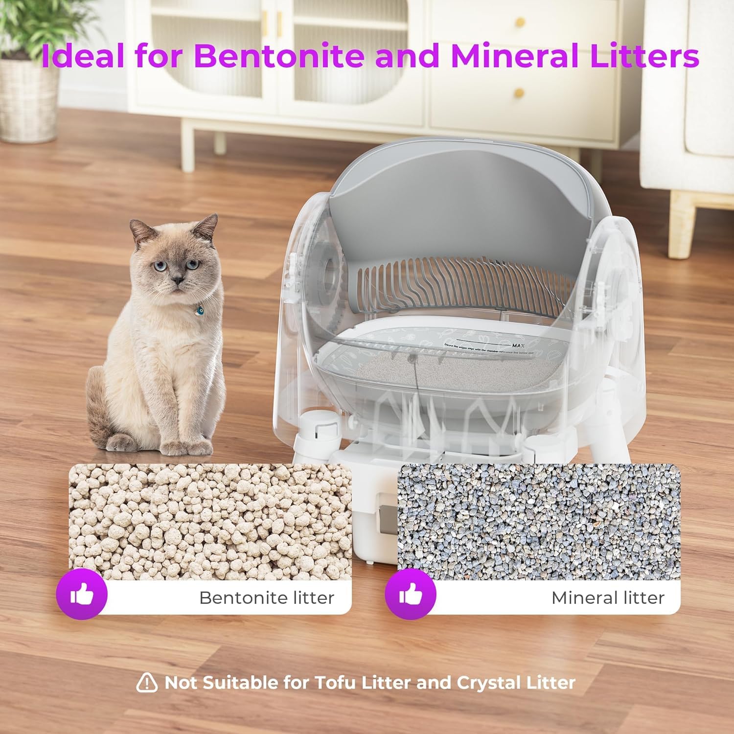 PetPivot Open-Top Self-Cleaning Litter Box with Sensor