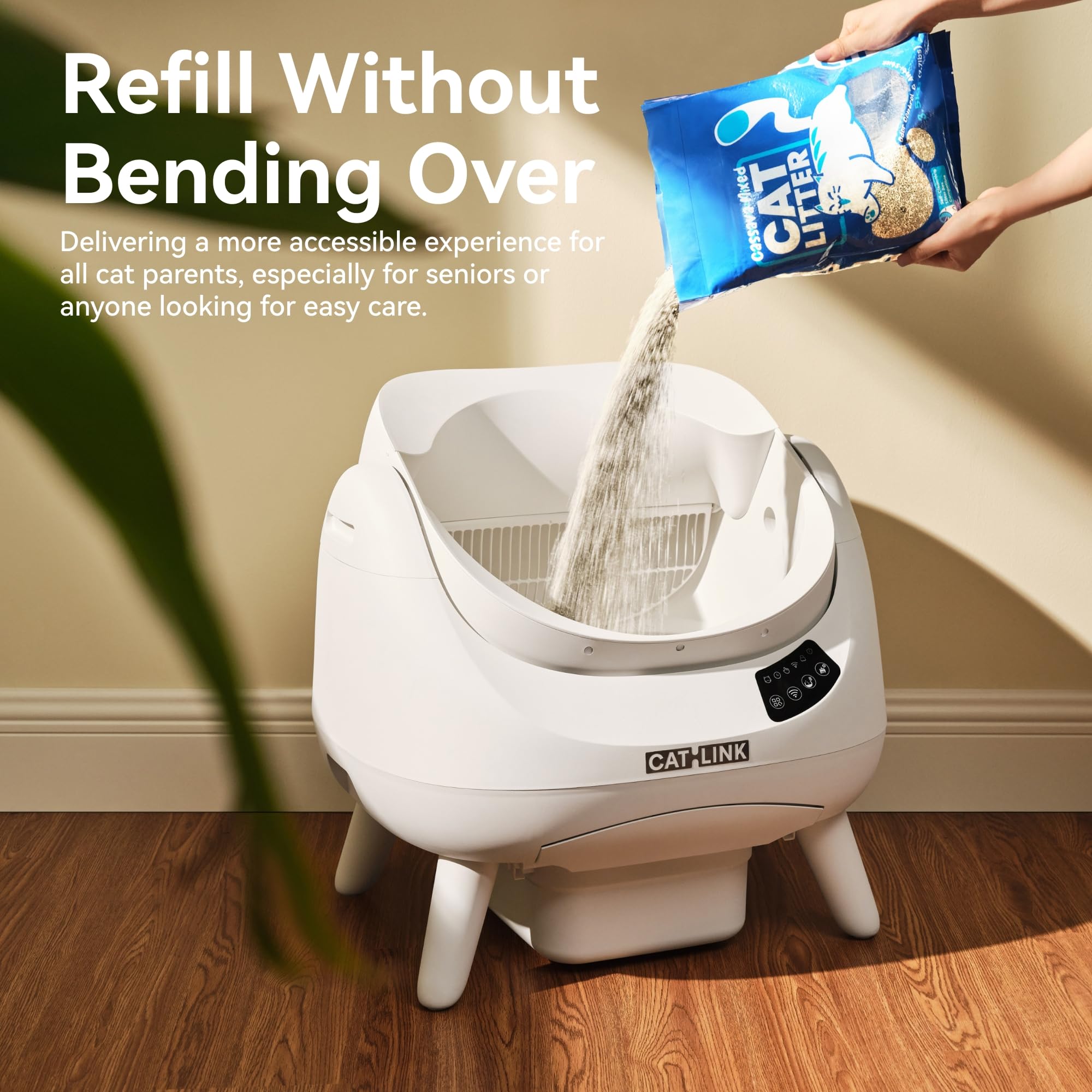 CATLINK Open-X Self-Cleaning Litter Box with AI Monitor