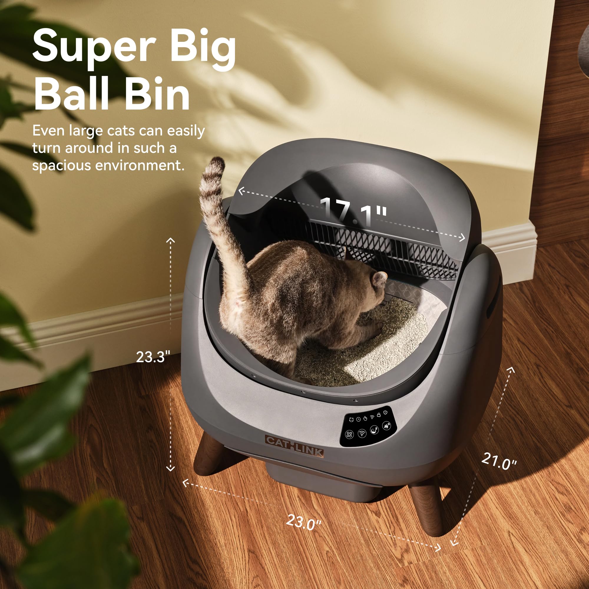 CATLINK Open-X Self-Cleaning Litter Box with AI Monitor