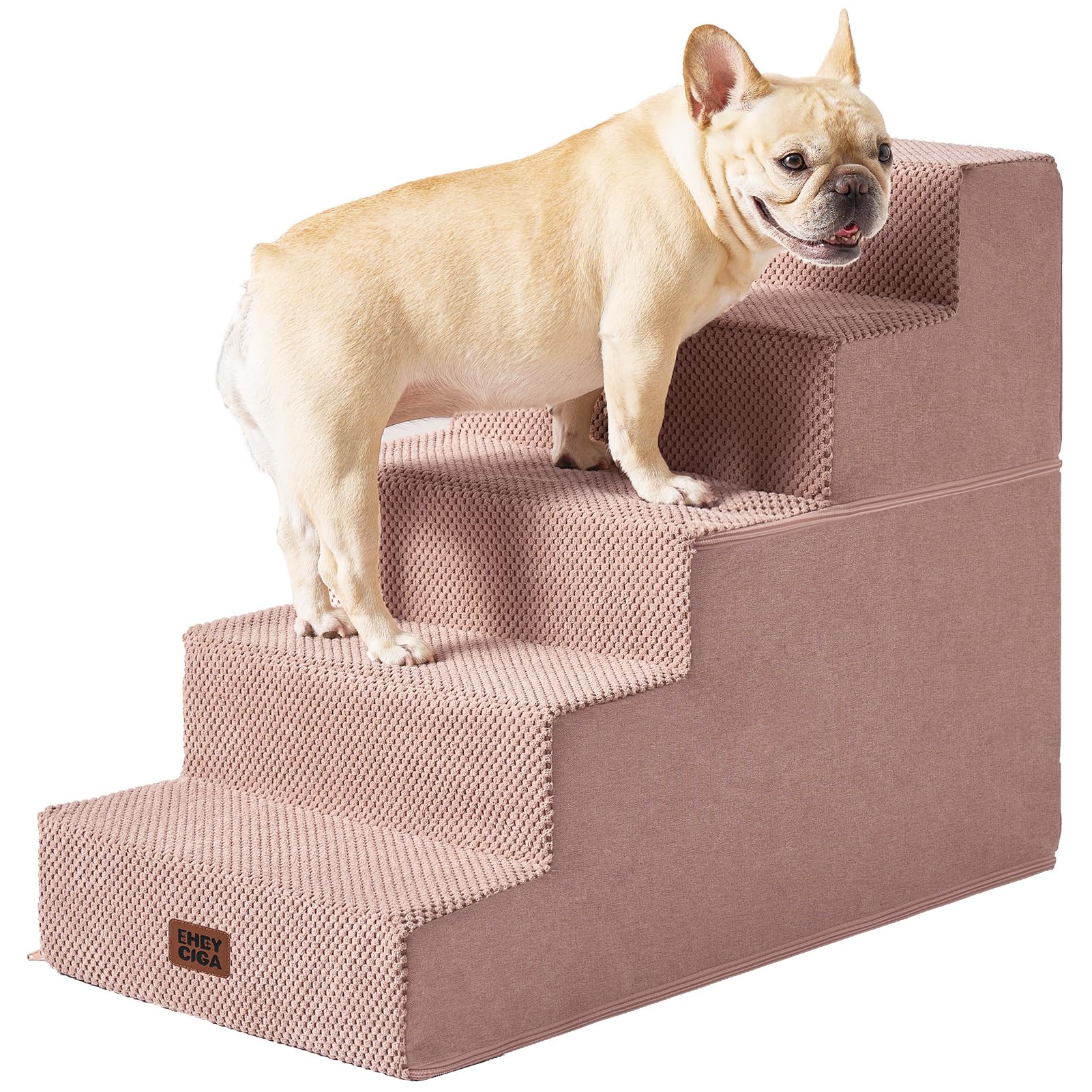 EHEYCIGA Extra-Wide Pet Stairs for Beds and Couches