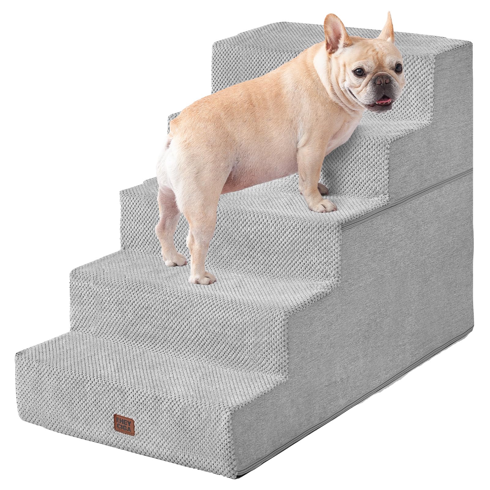 EHEYCIGA Extra-Wide Pet Stairs for Beds and Couches