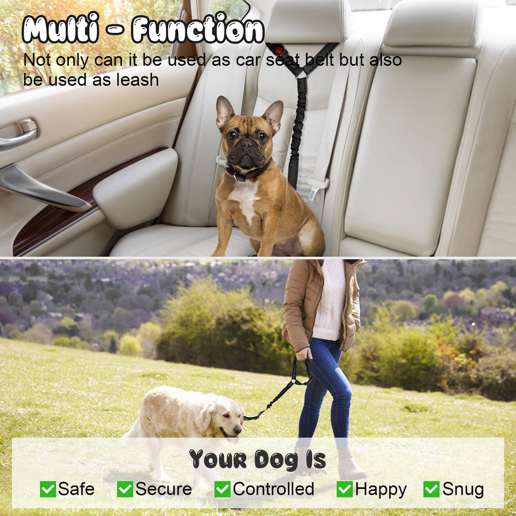 BWOGUE Adjustable Pet Car Seat Belt and Headrest Restraint